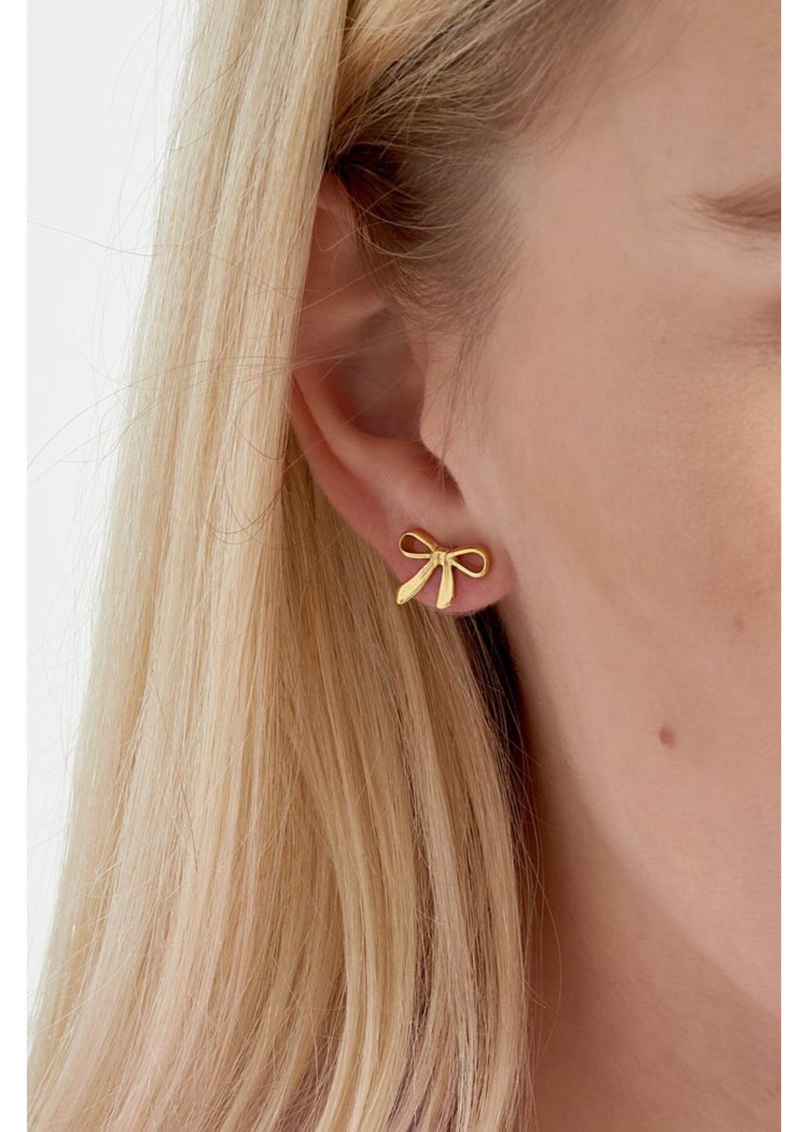 Earrings bows dream - Gold color