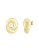 Circle fusion earrings - Gold color