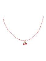 Necklace cherry moment - Pink mult