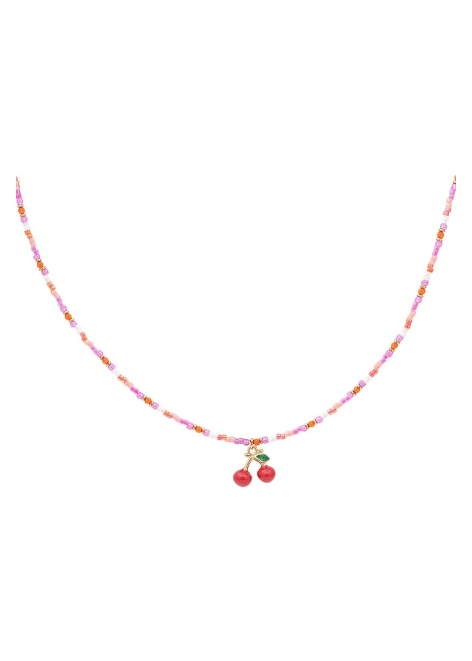 Necklace cherry moment - Pink mult