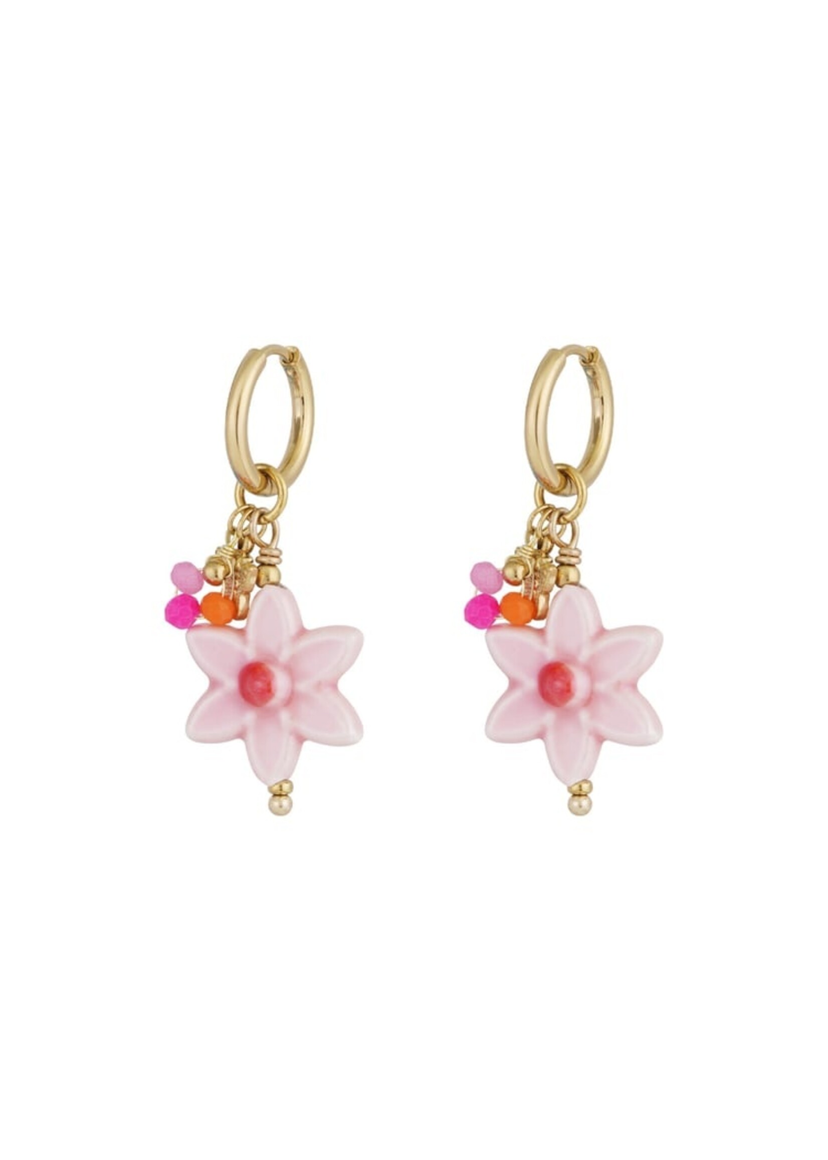 Earrings magic flower - Gold color