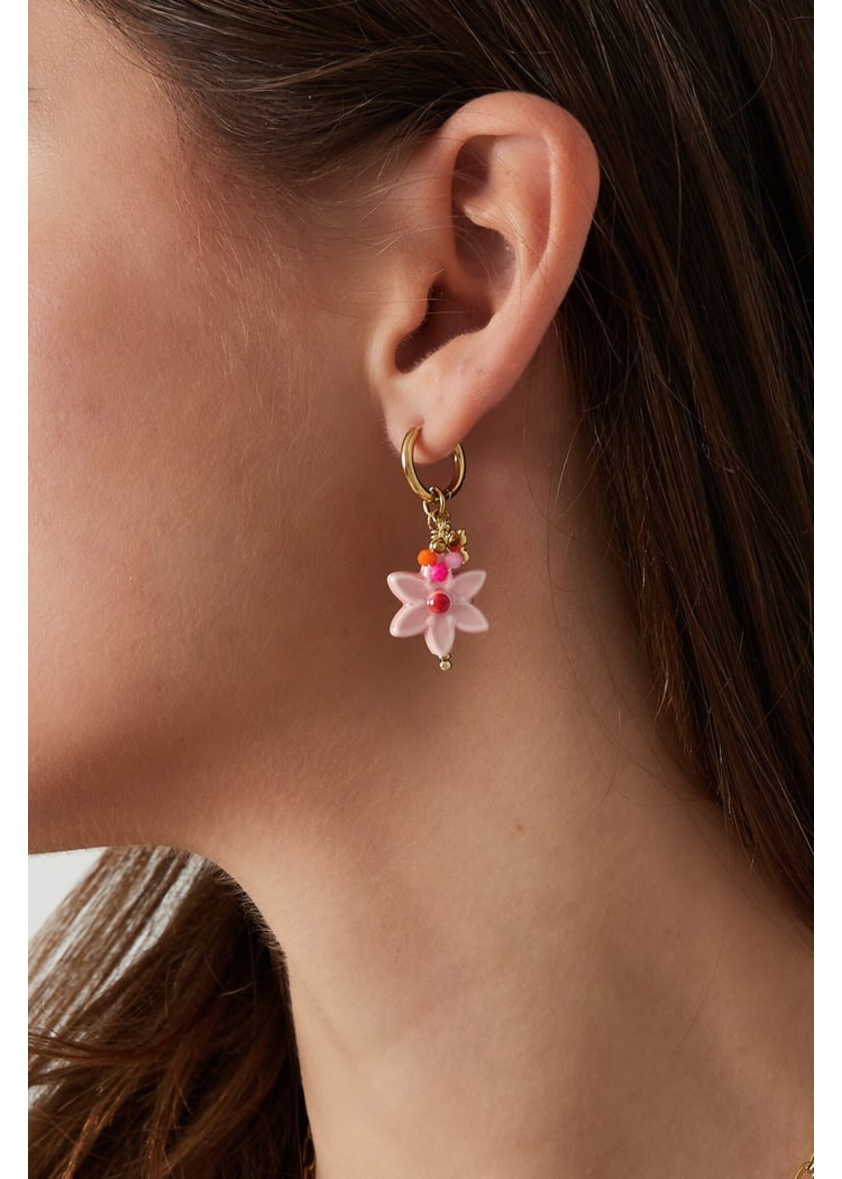 Earrings magic flower - Gold color