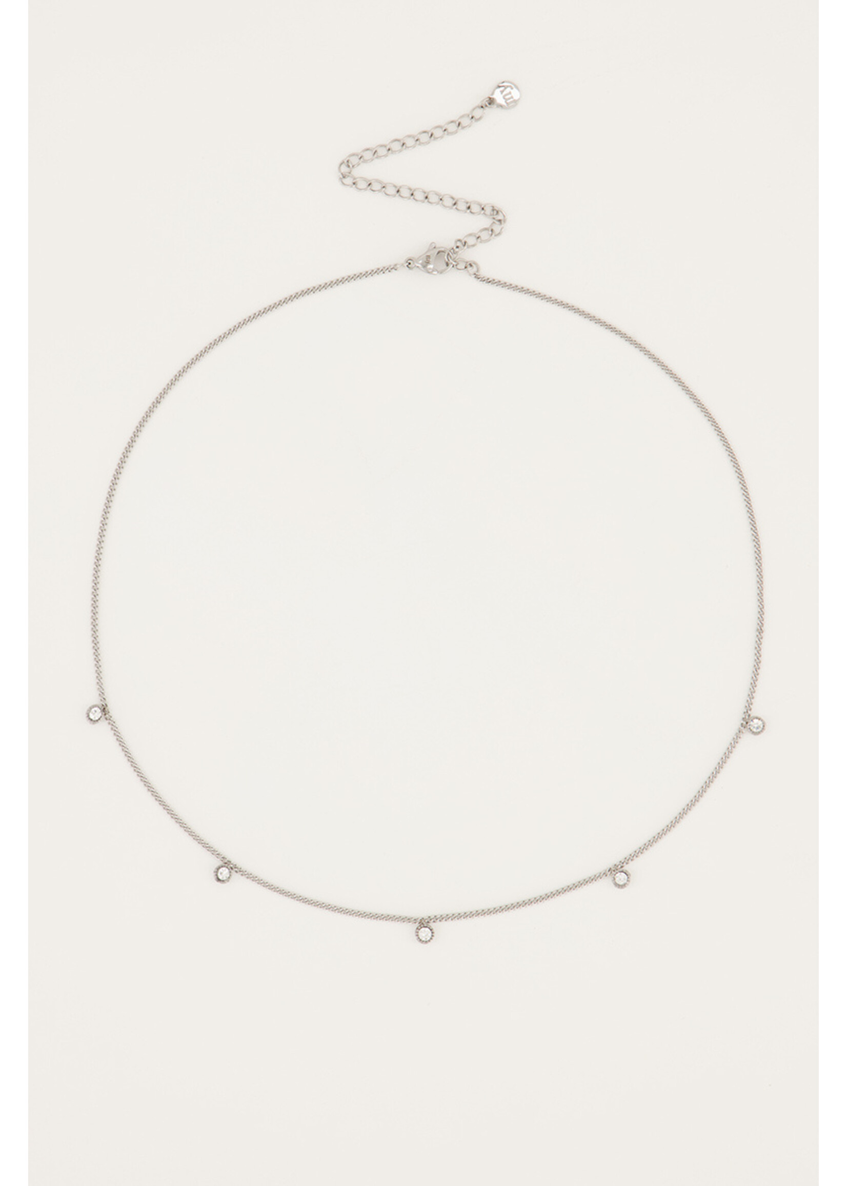 Ketting vijf strass steentjes