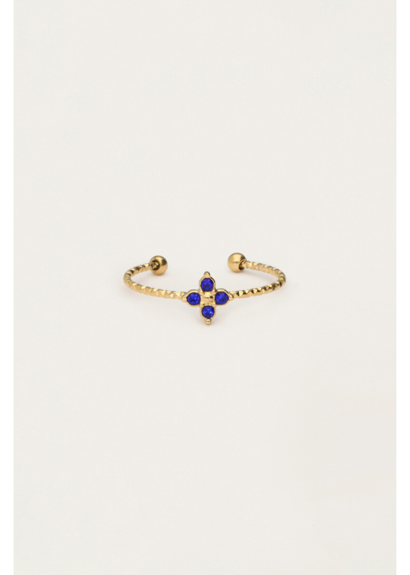 Ring fine small clover blue