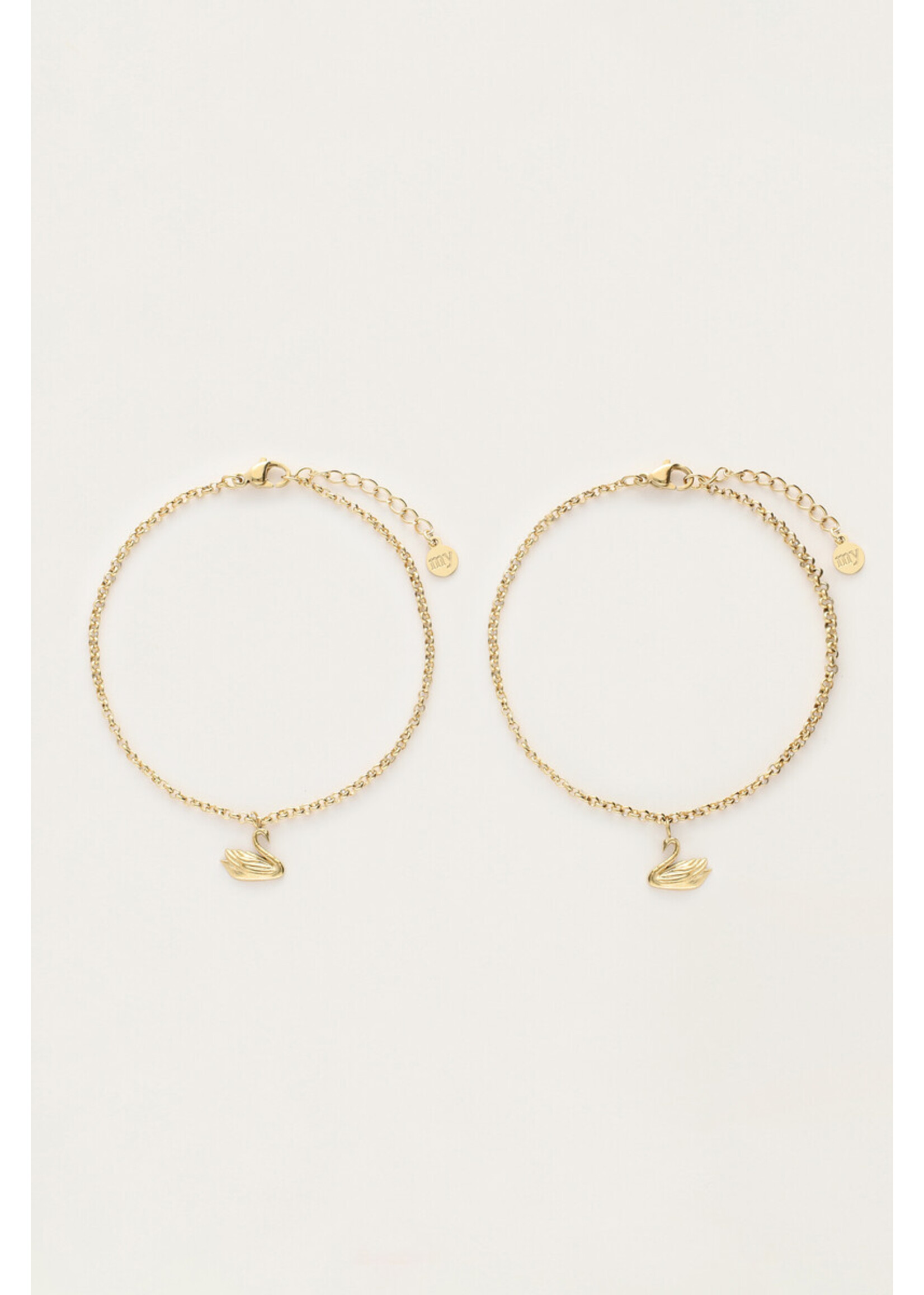 Bracelet set forever connected swans