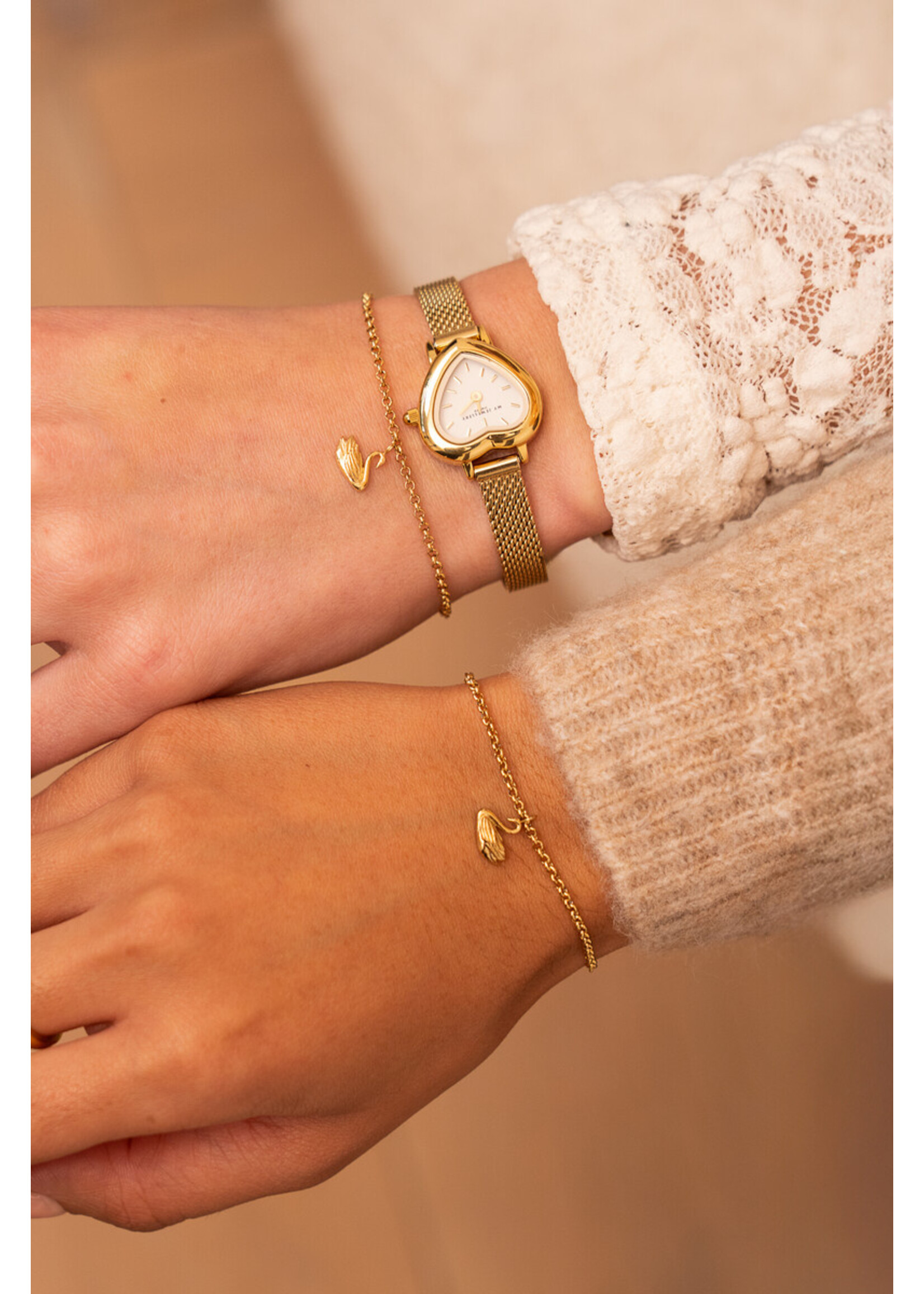 Bracelet set forever connected swans
