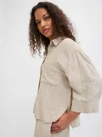 JXBREEZE SIMMER 3/4 SHIRT WVN LN PINSTRIPE
