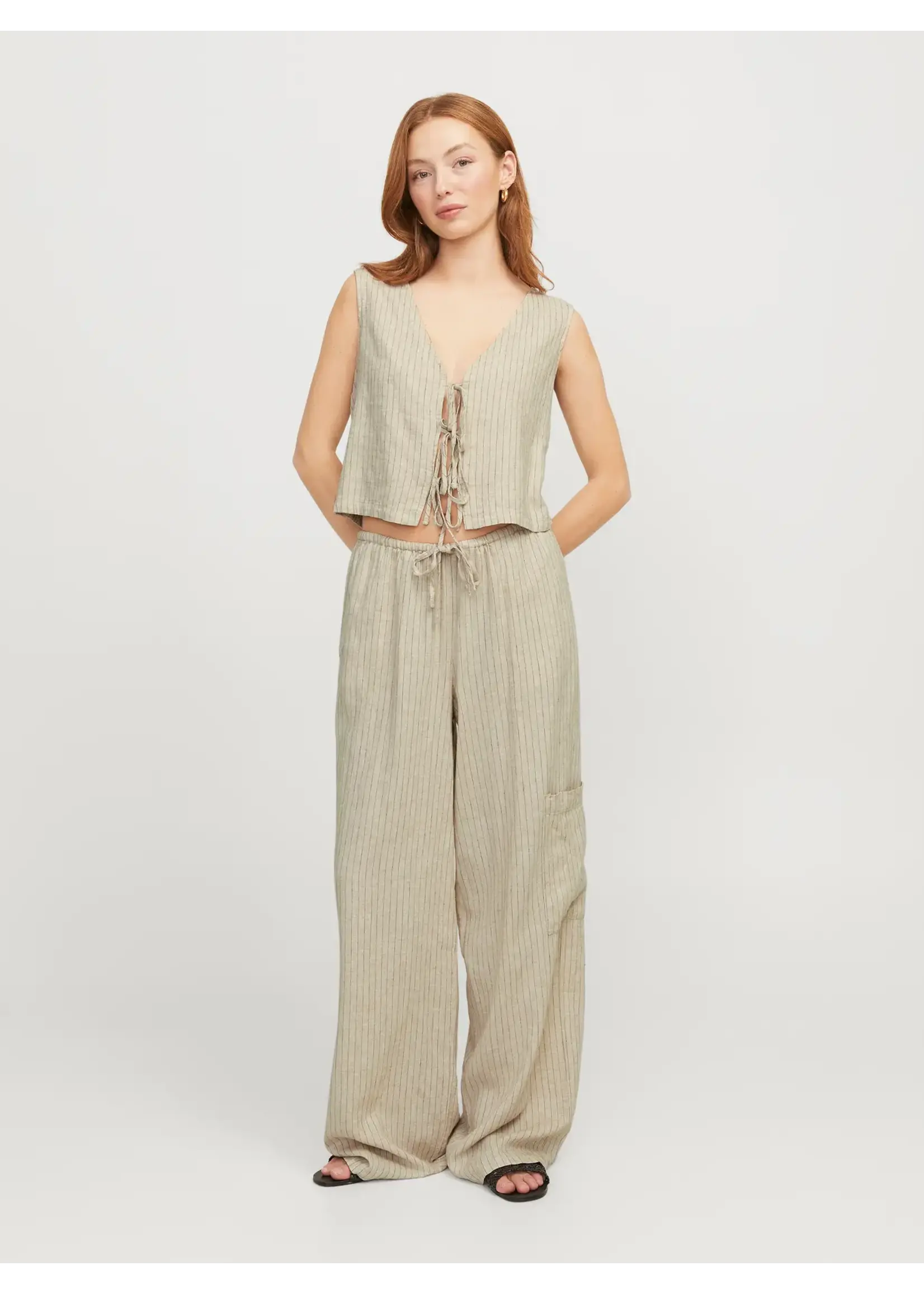 JXBREEZE SUMMER SL VEST WVN PIN STRIPE