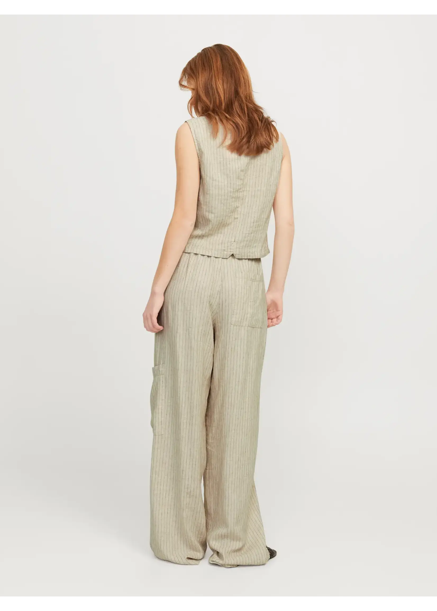 JXBREEZE SUMMER SL VEST WVN PIN STRIPE