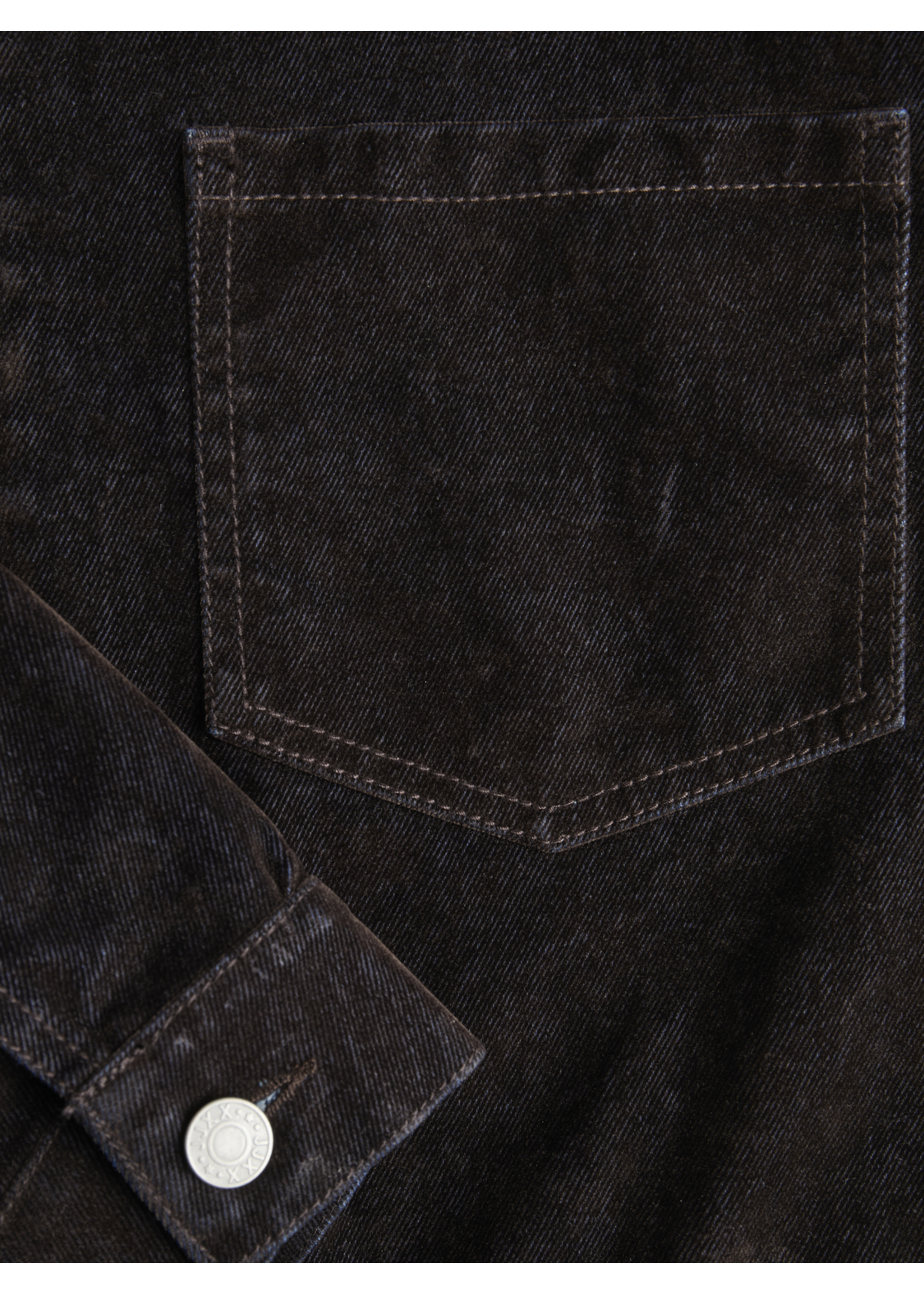 JXMIA FLOCK LS DENIM JACKET DNM