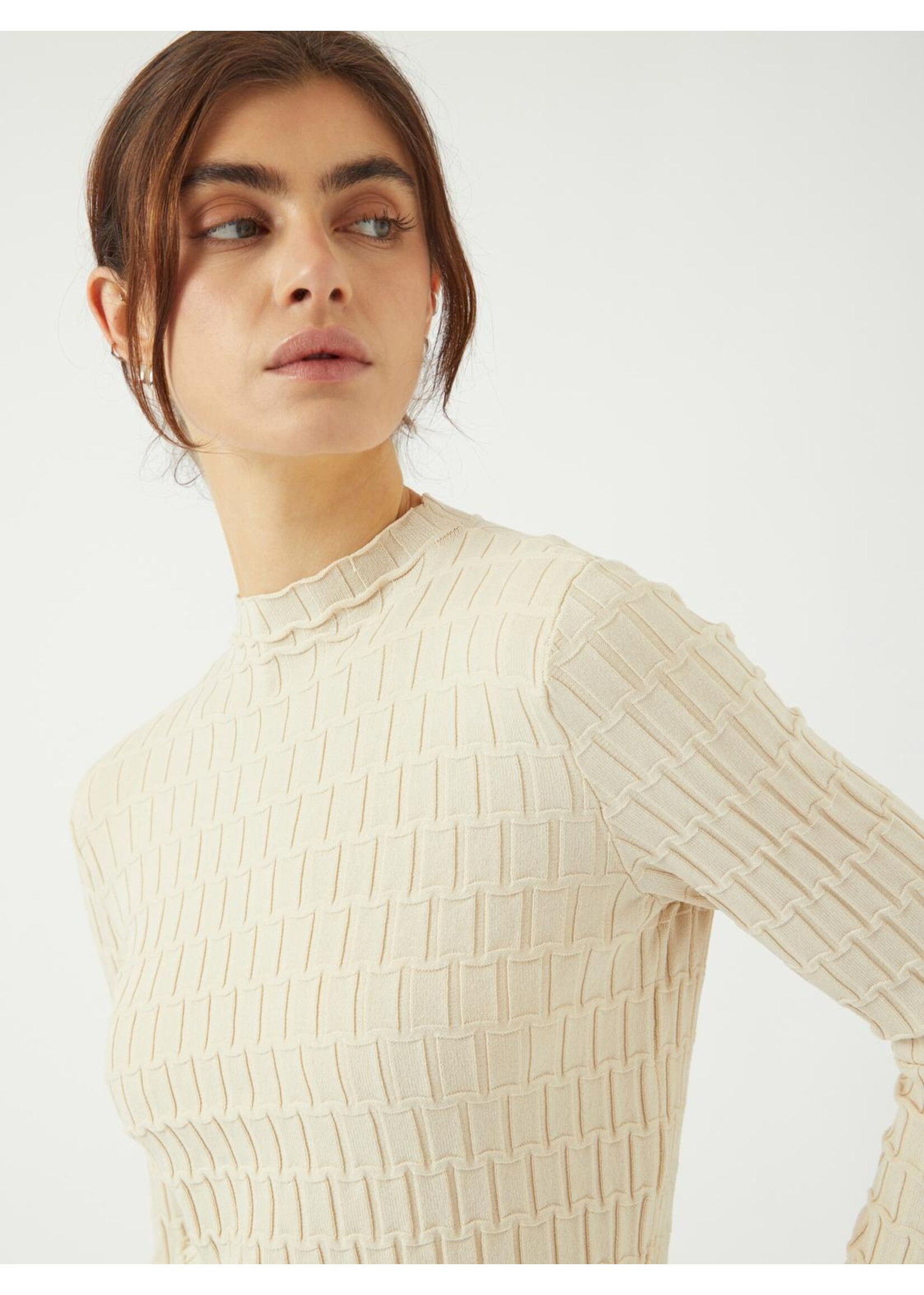 YASTRIXO LS KNIT PULLOVER S