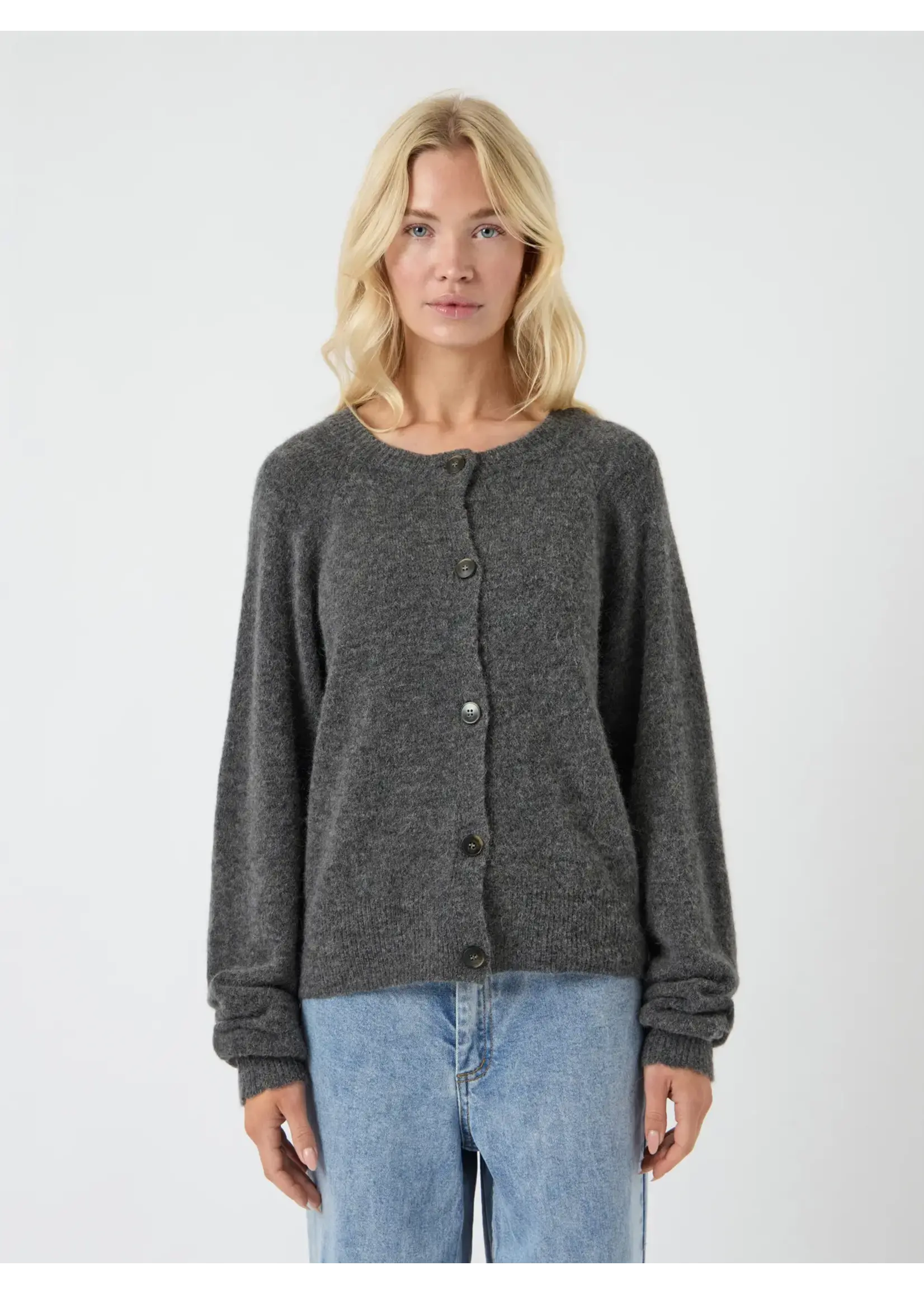 YASJOHI LS WOOL KNIT CARDIGAN S
