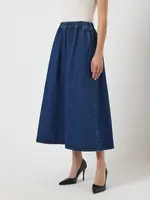 YASCOTMA HW LONG DENIM SKIRT S.