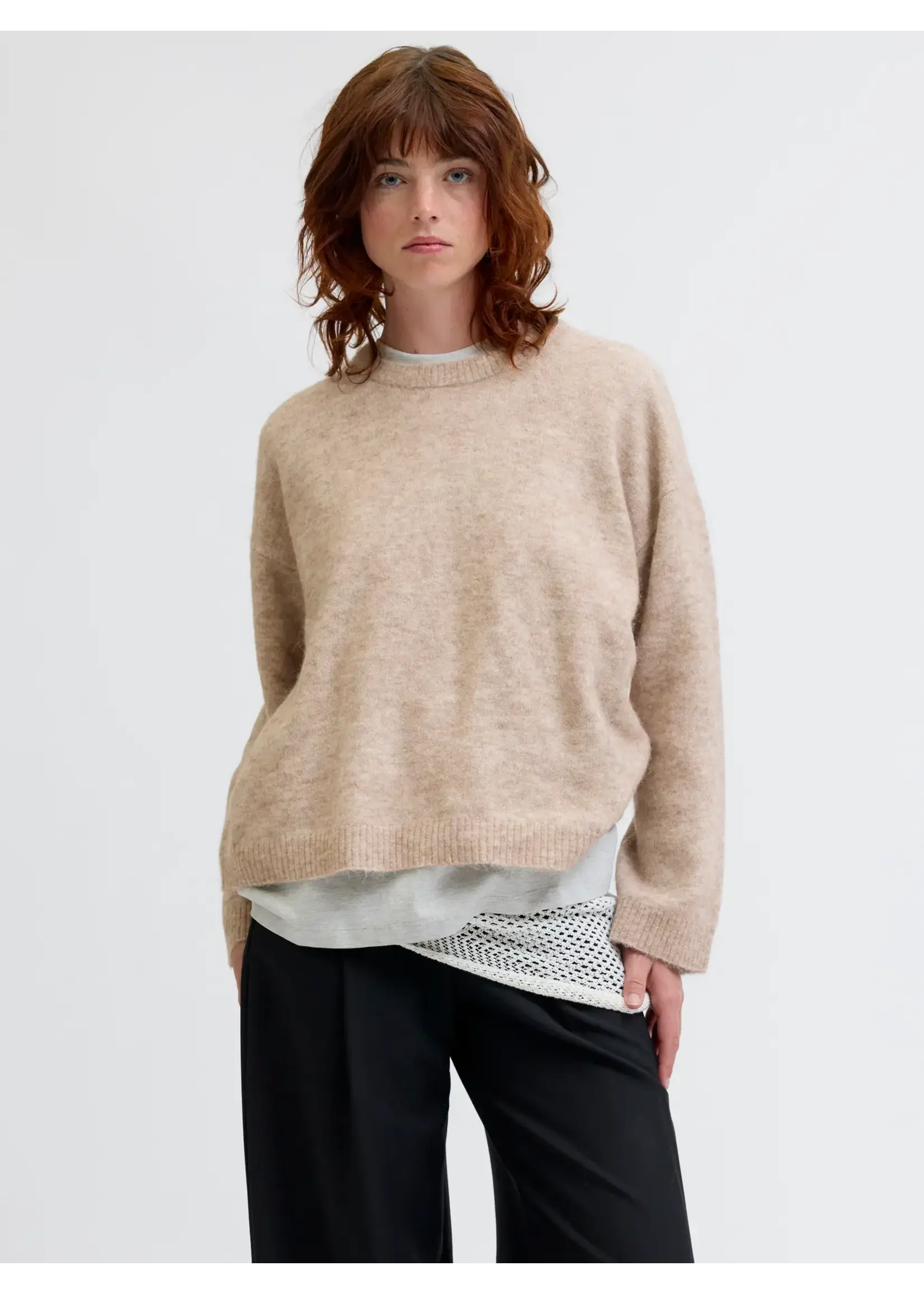JXMATHILDA WOOL BLEND CREW NECK KNIT .