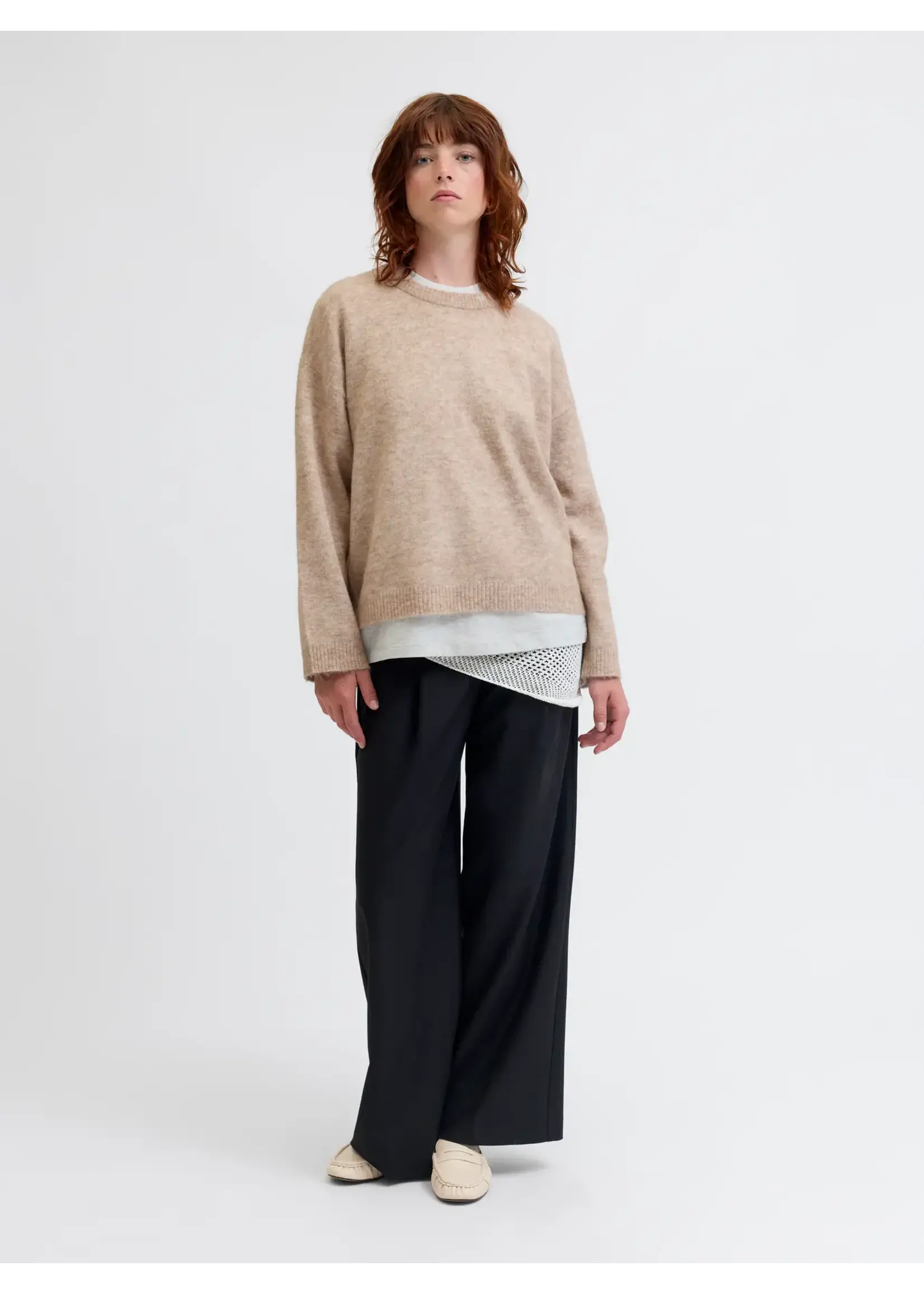 JXMATHILDA WOOL BLEND CREW NECK KNIT .