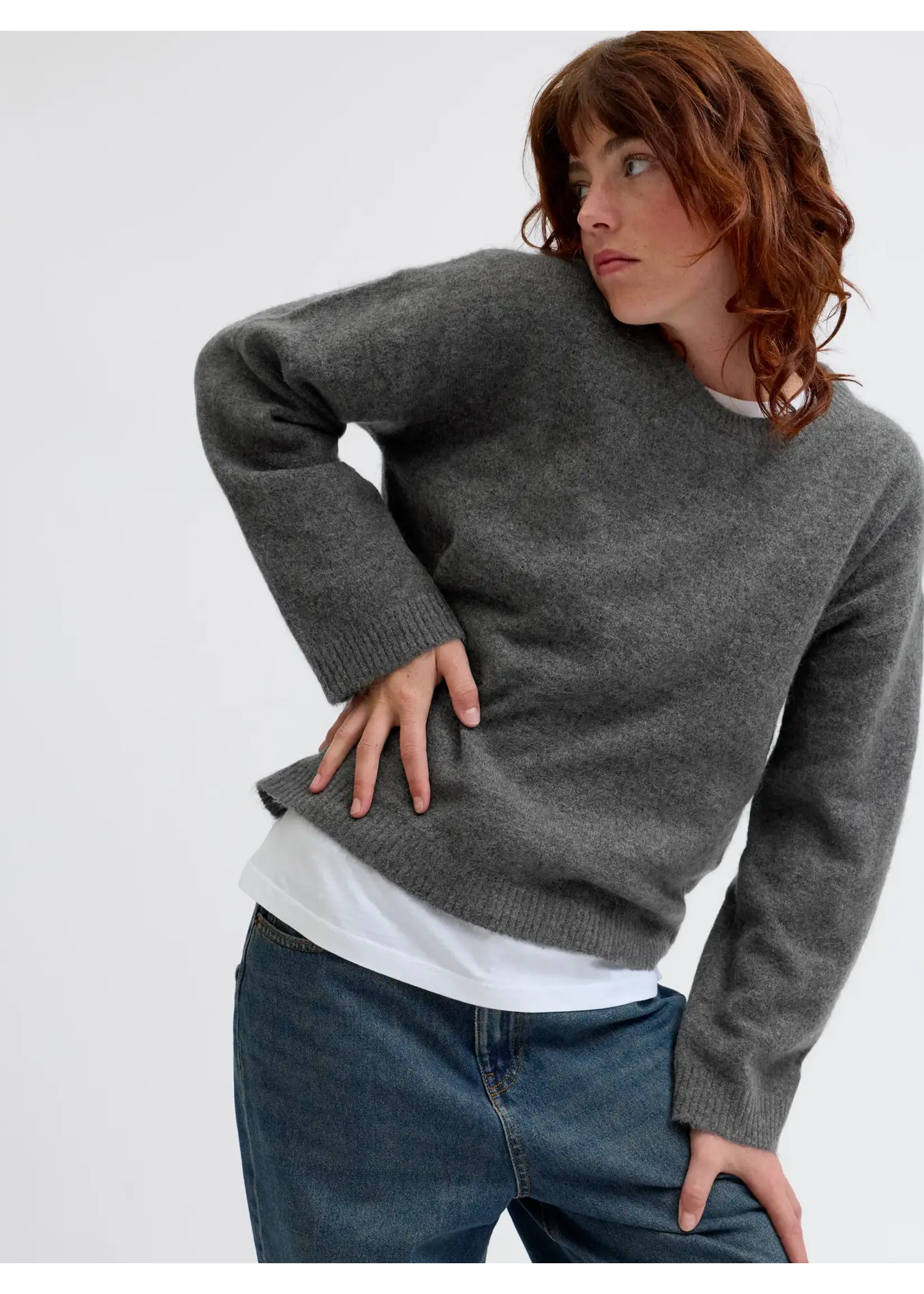 JXMATHILDA WOOL BLEND CREW NECK KNIT.