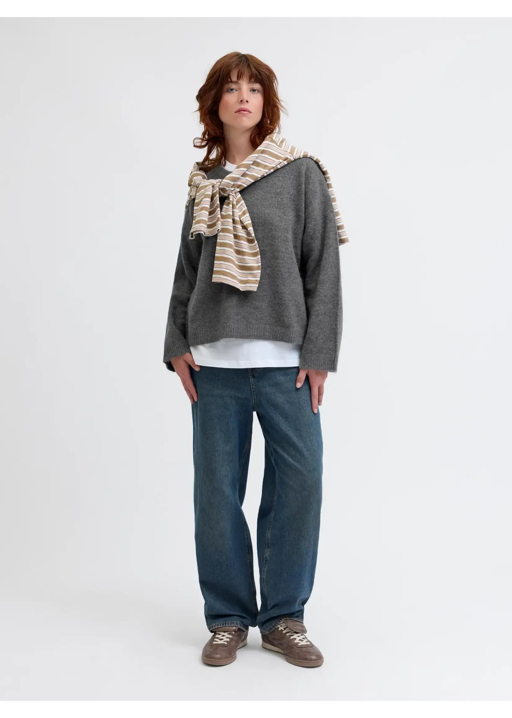 JXMATHILDA WOOL BLEND CREW NECK KNIT.