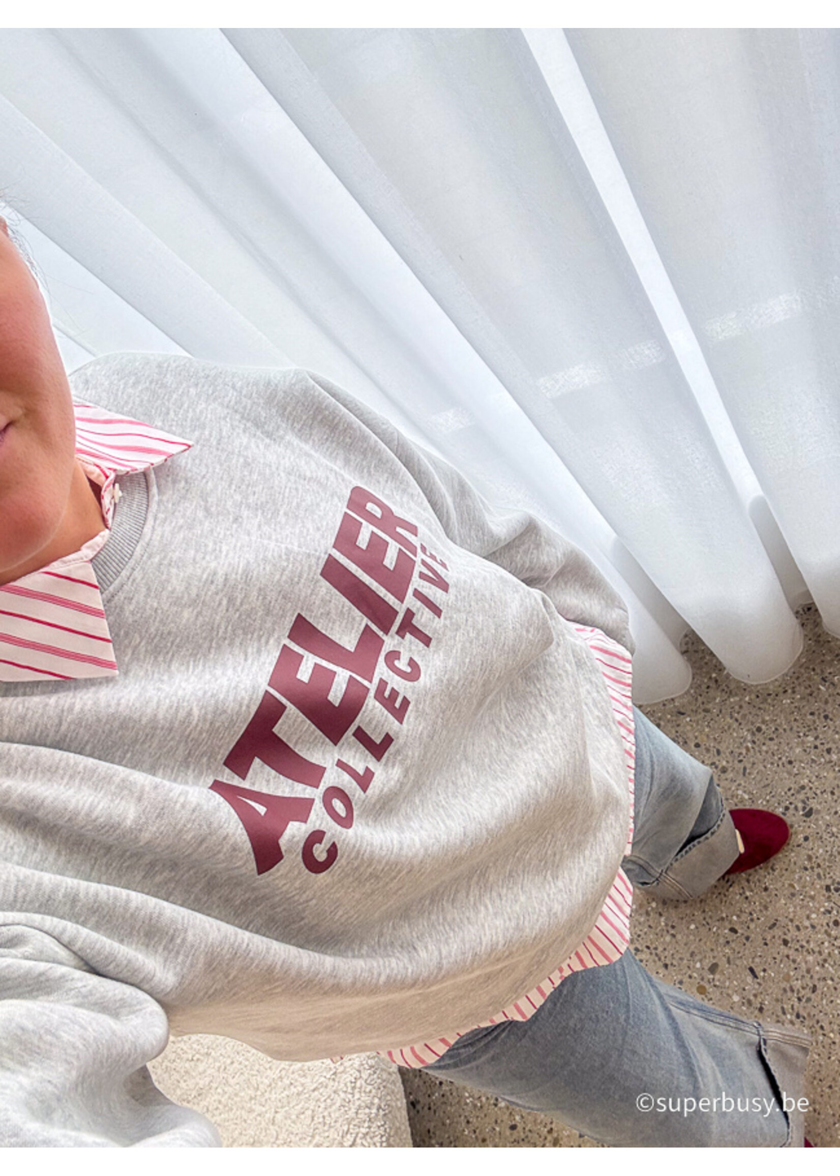 JXJACKIE LS RLX PRINT CREW SWT