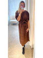 DRESS MONICA CORDUROY BROWN