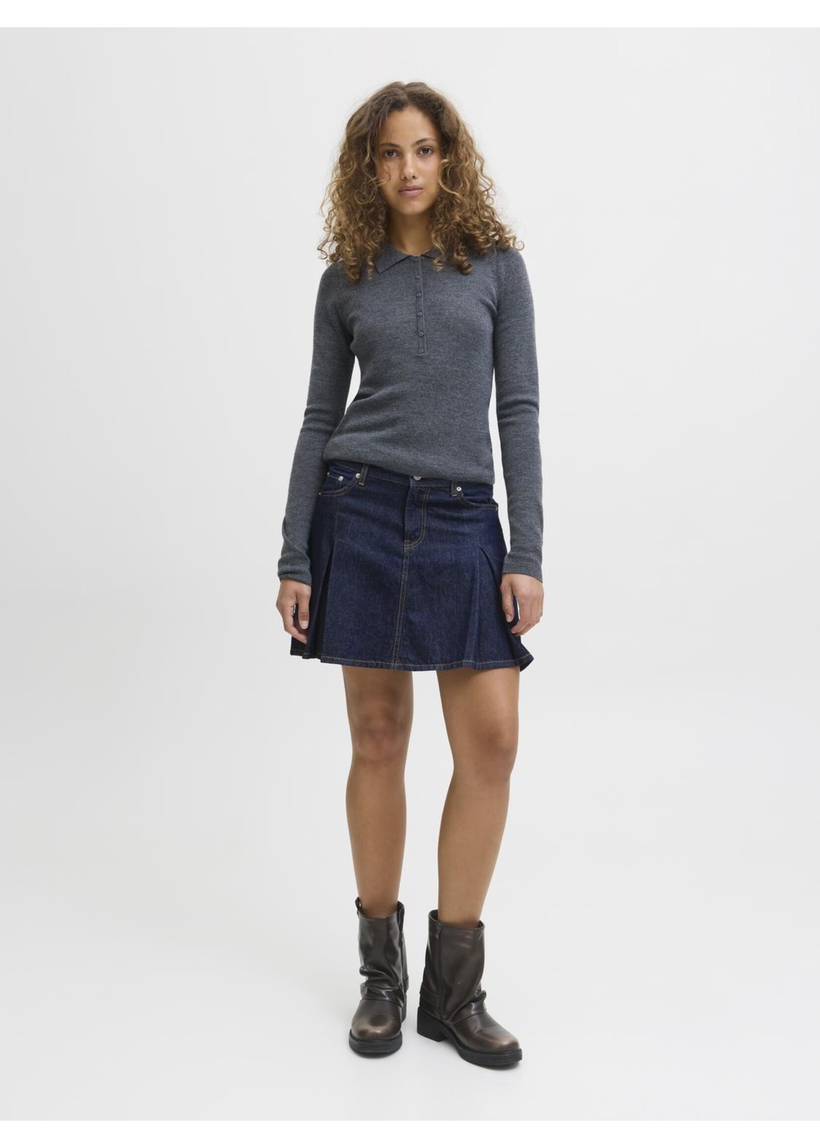 JXALORA MW PLEATED SKIRT DNM