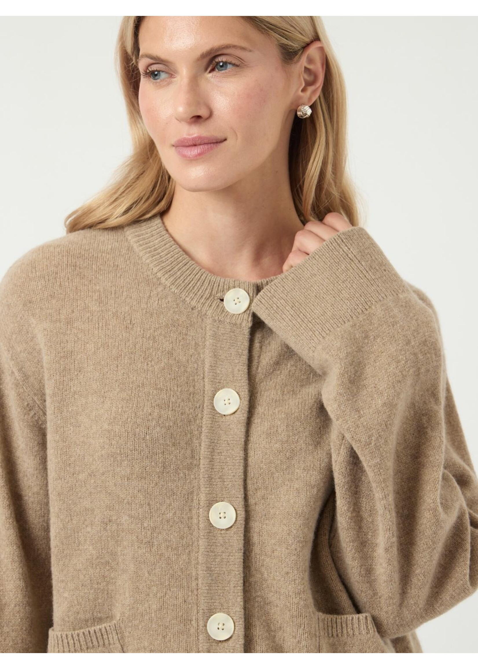 YASNOLA WOOL LS KNIT CARDIGAN S.