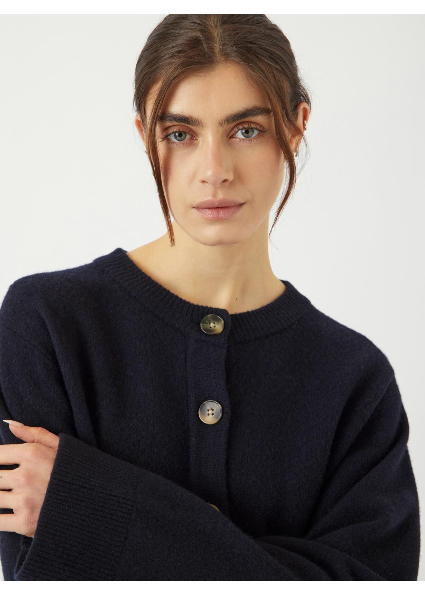 YASNOLA WOOL LS KNIT CARDIGAN S.