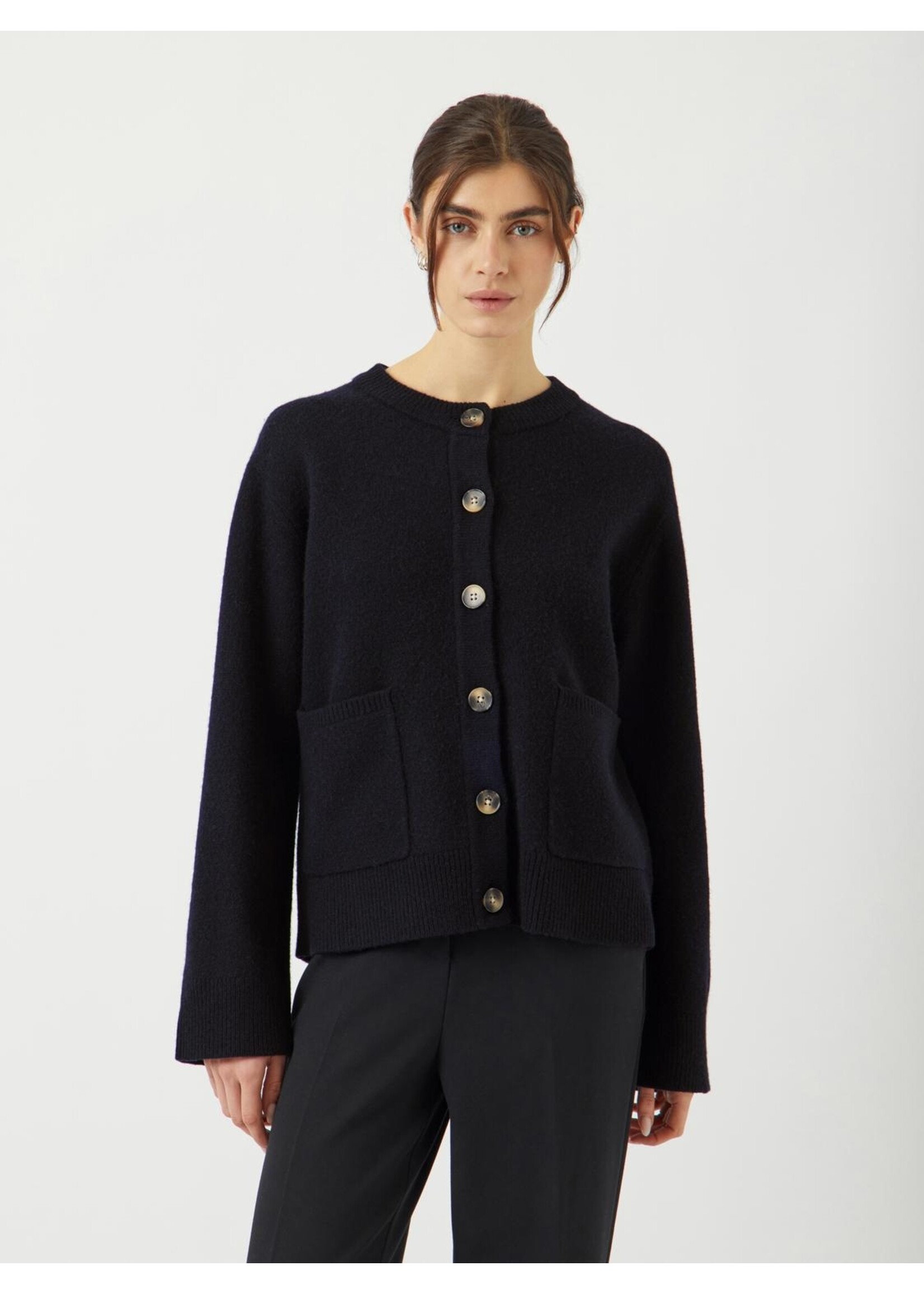 YASNOLA WOOL LS KNIT CARDIGAN S.