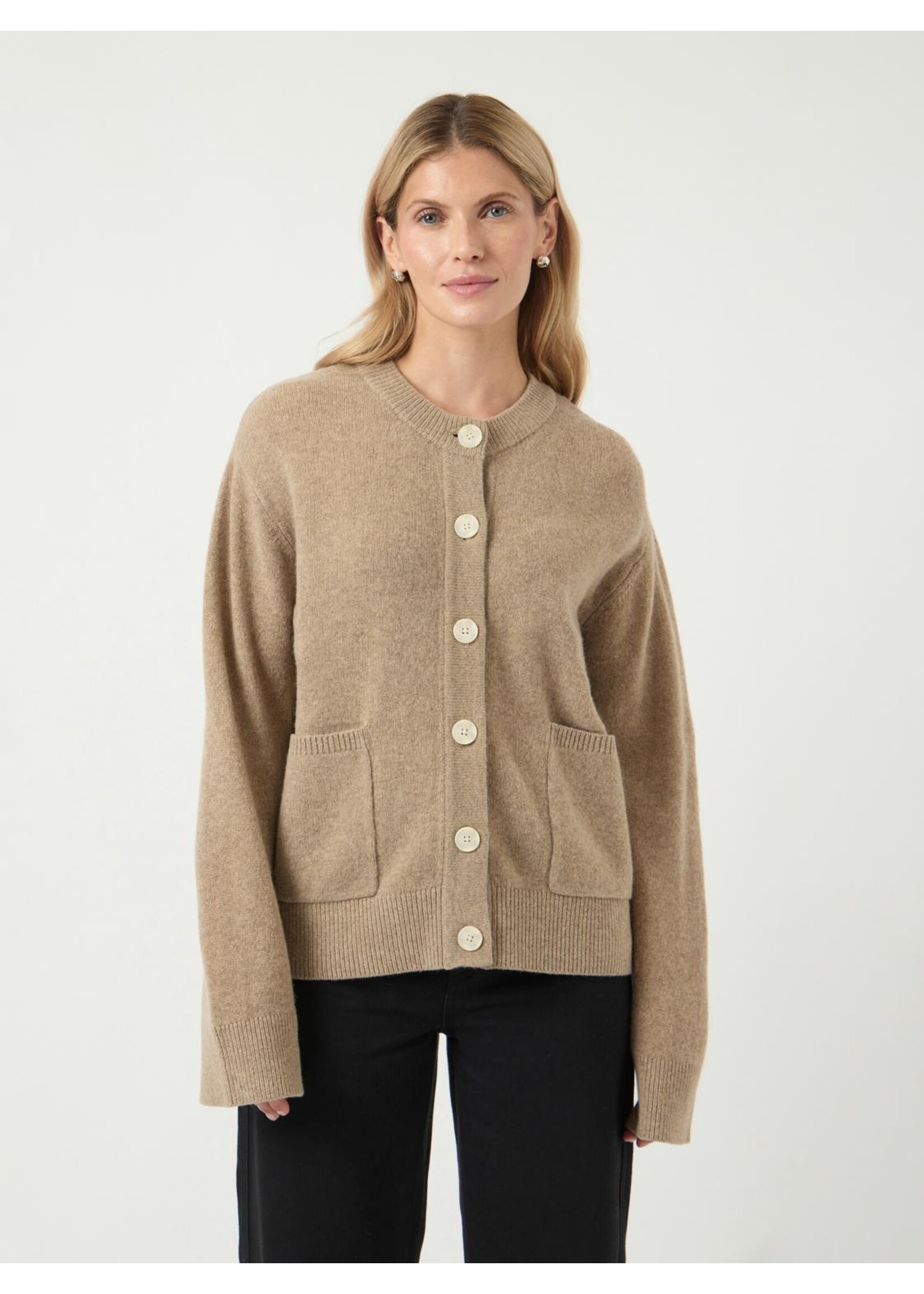 YASNOLA WOOL LS KNIT CARDIGAN S.