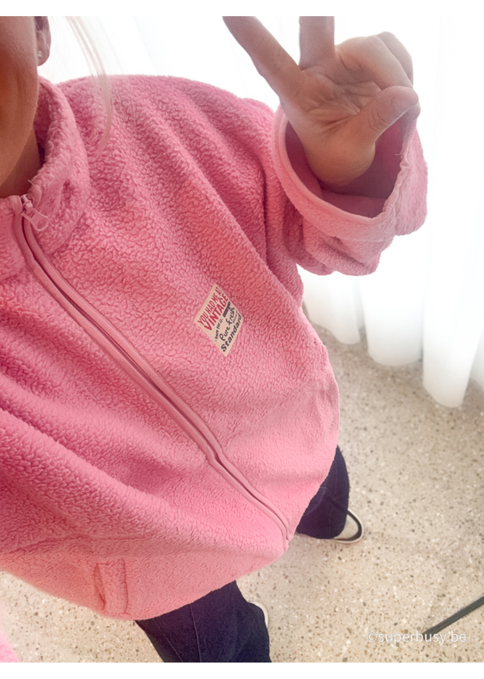 TEDDY VEST YOU HAD ME AT VINTAGE .