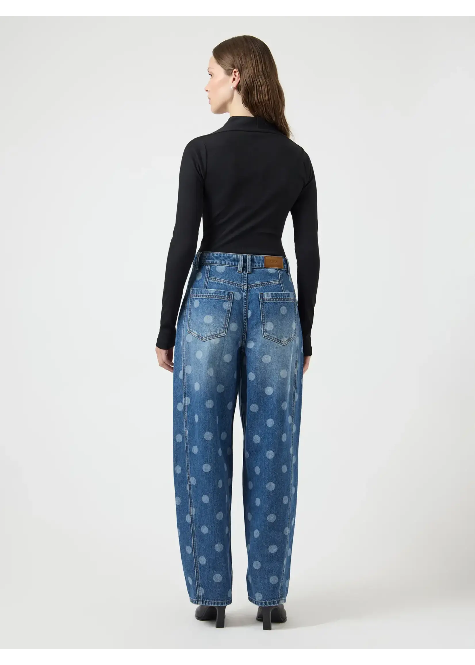 YASLUA HW BARREL ANKLE JEANS