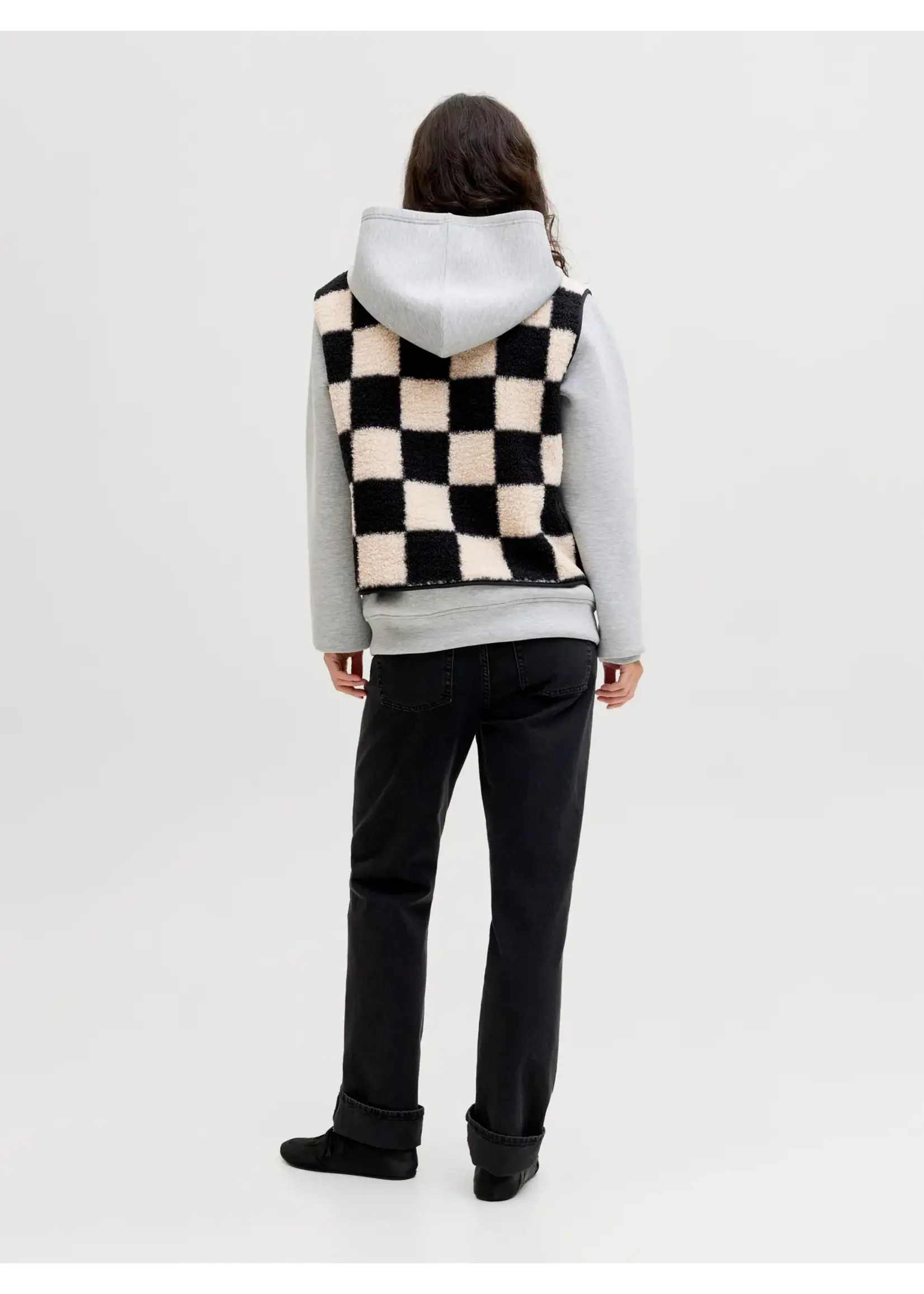 JXVERA CHECK TEDDY VEST OTW