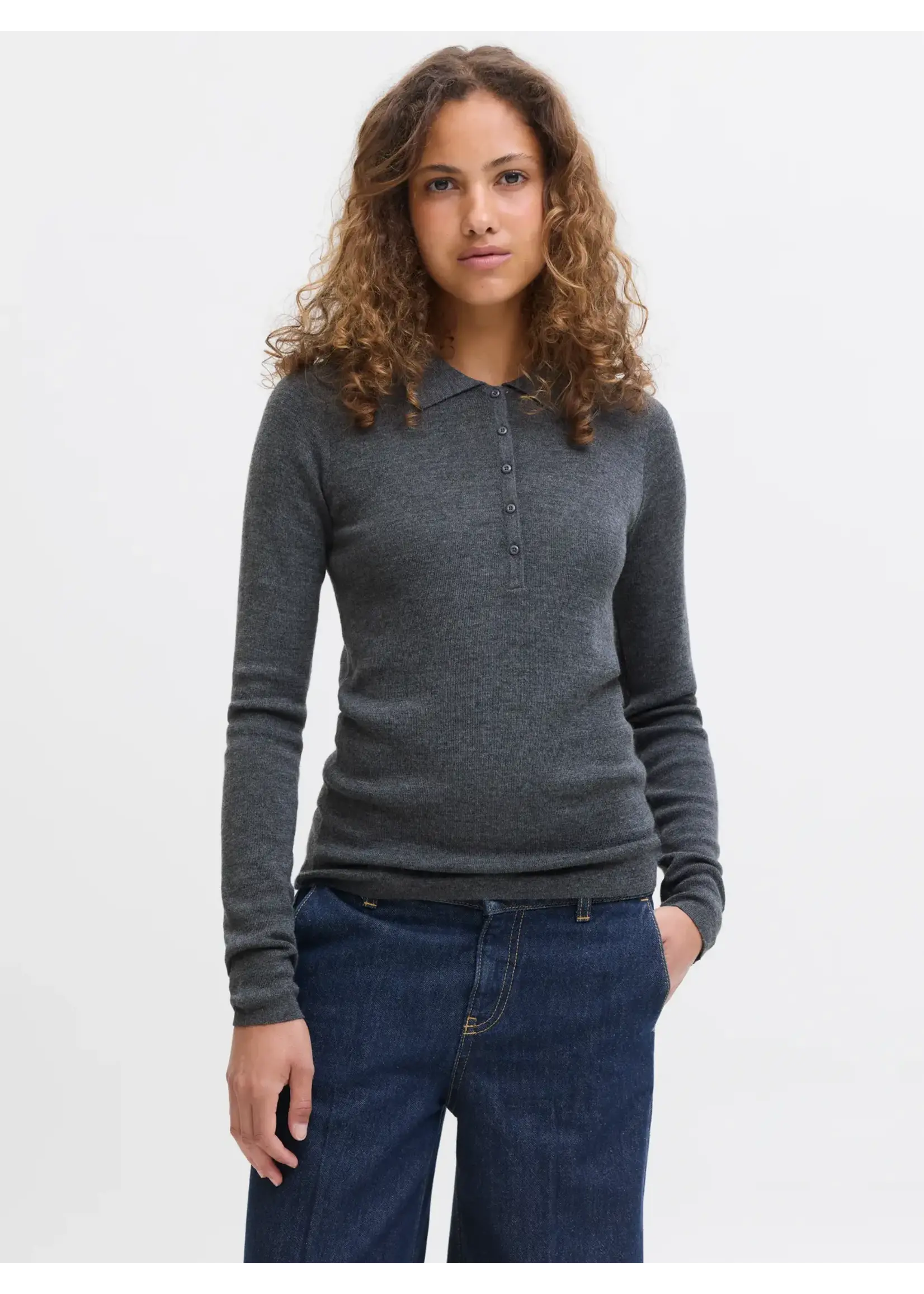 JXWREN WOOL BLEND POLO NECK KNIT