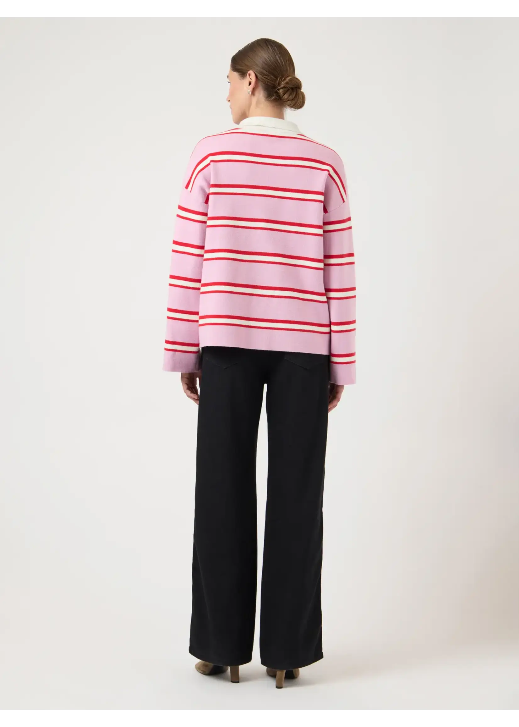 YASISABELL LS POLO KNIT PULLOVER NOOS