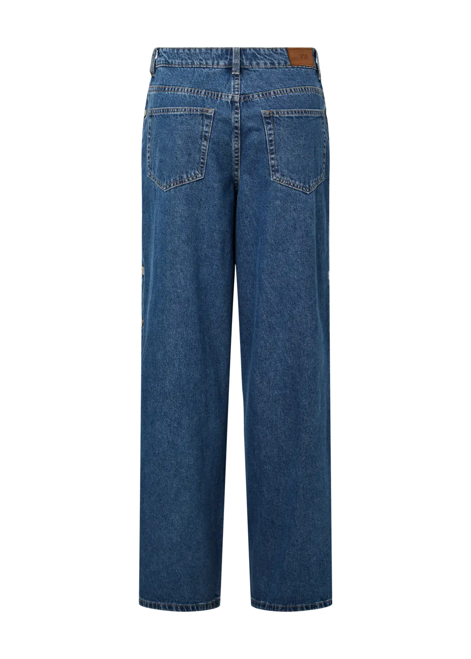 YASBREE HW BUTTON DETAIL JEANS