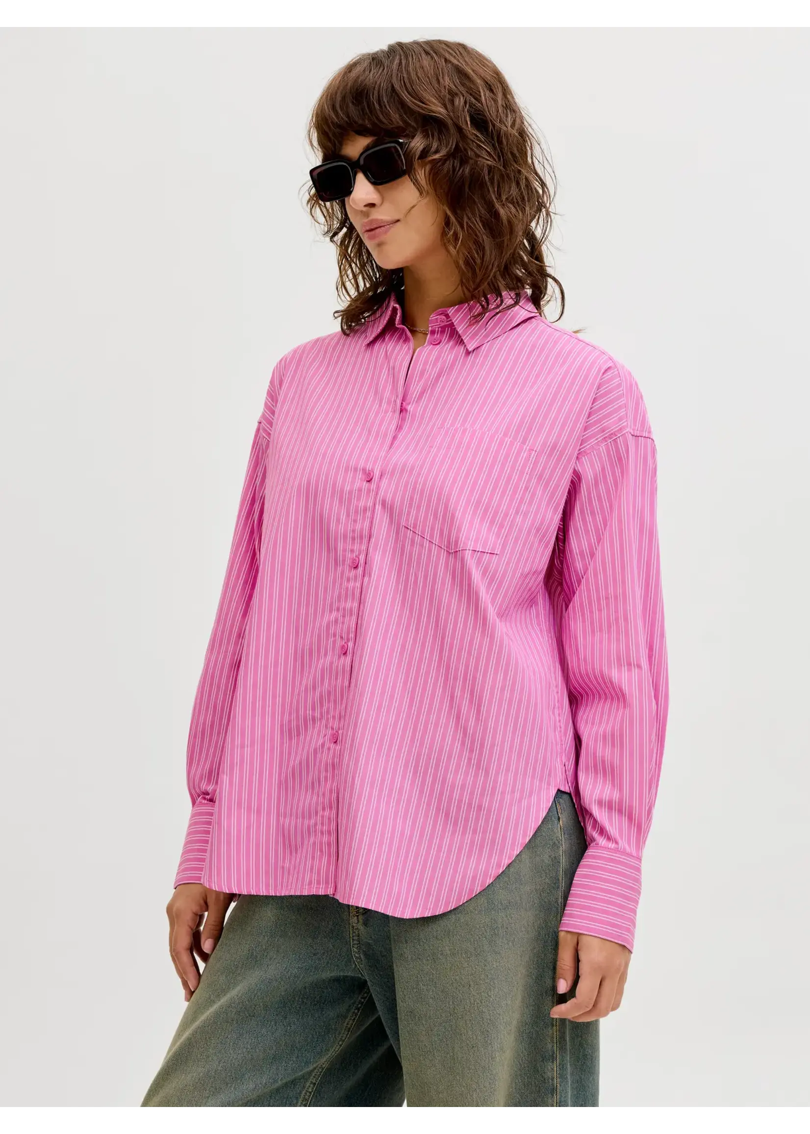 JXJAMIE LS RELAXED POPLIN SHIRT STRIPES