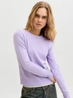 JXCARA COMFY CREW NECK KNIT PULLOVER PURPLE ROSE