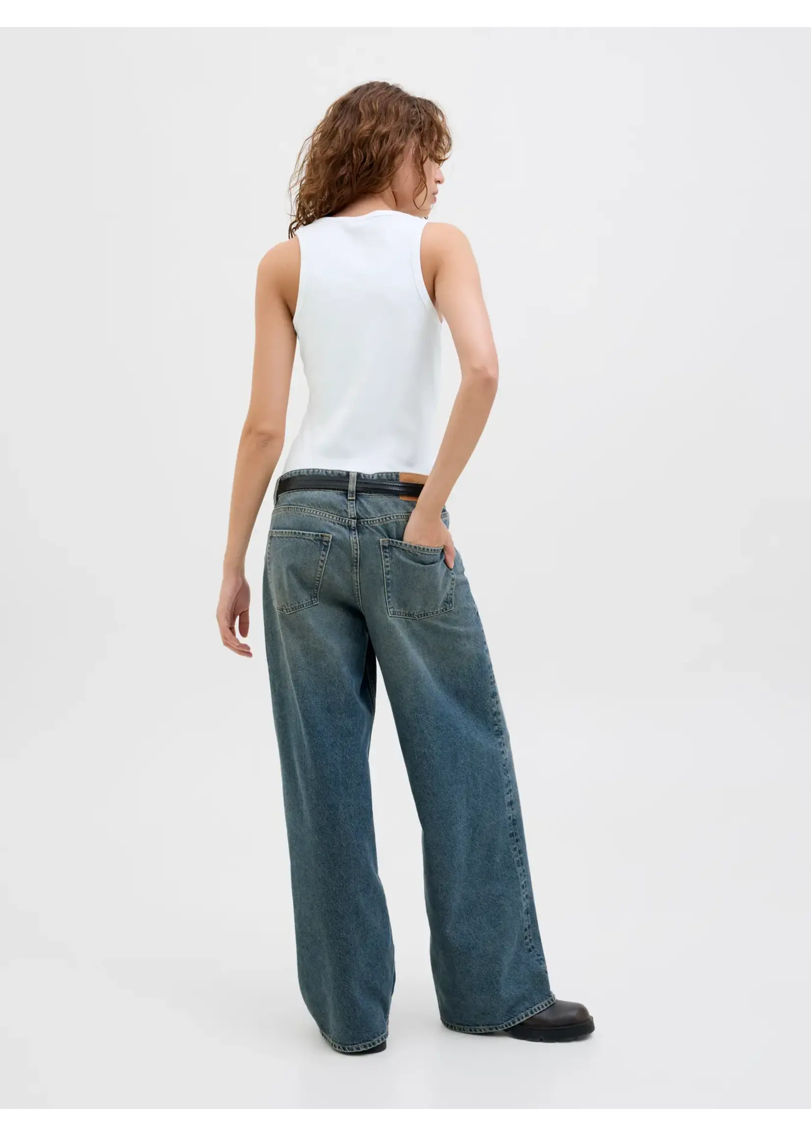 JJXX JXFRIDA SL U-NECK TOP JRS NOOS BRIGHT WHITE