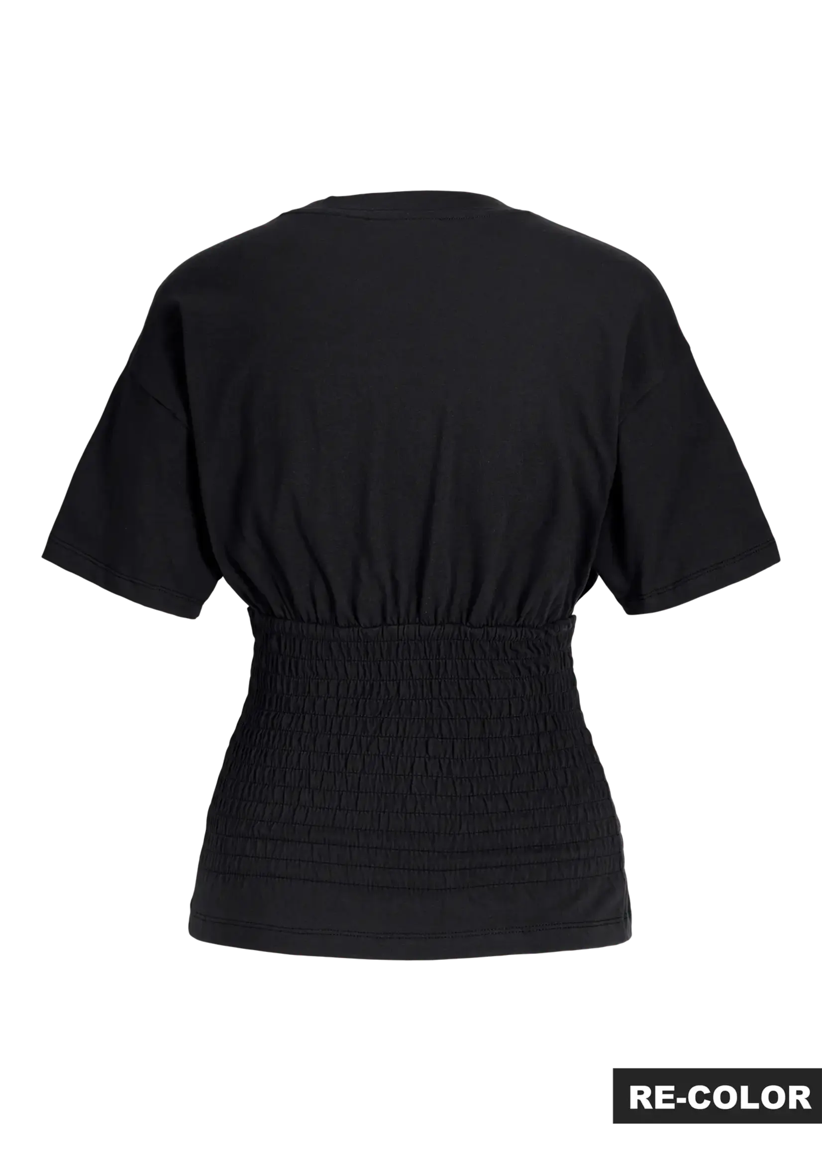 JJXX JXEVELYN SMOCK SS TEE JRS BLACK.