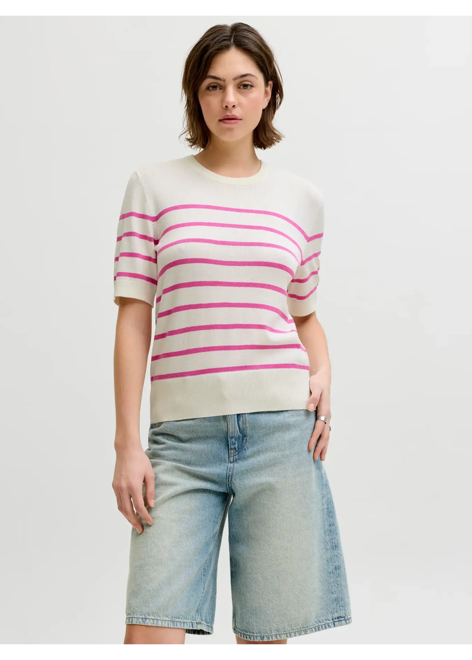 JJXX JXLAYLA COMFY SS KNIT NOOS VANILLA ICE