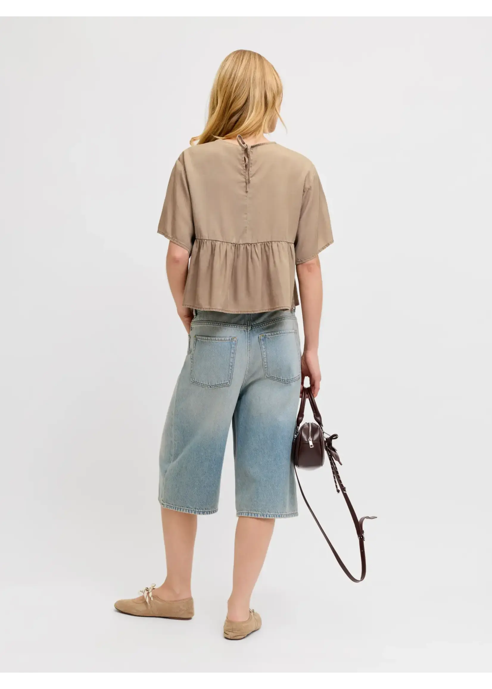 JJXX JXSIGRID TENCEL SS TOP WVN LN