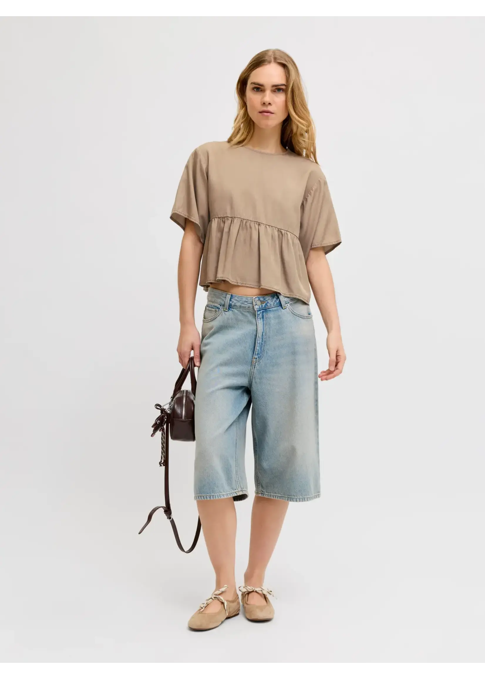 JJXX JXSIGRID TENCEL SS TOP WVN LN