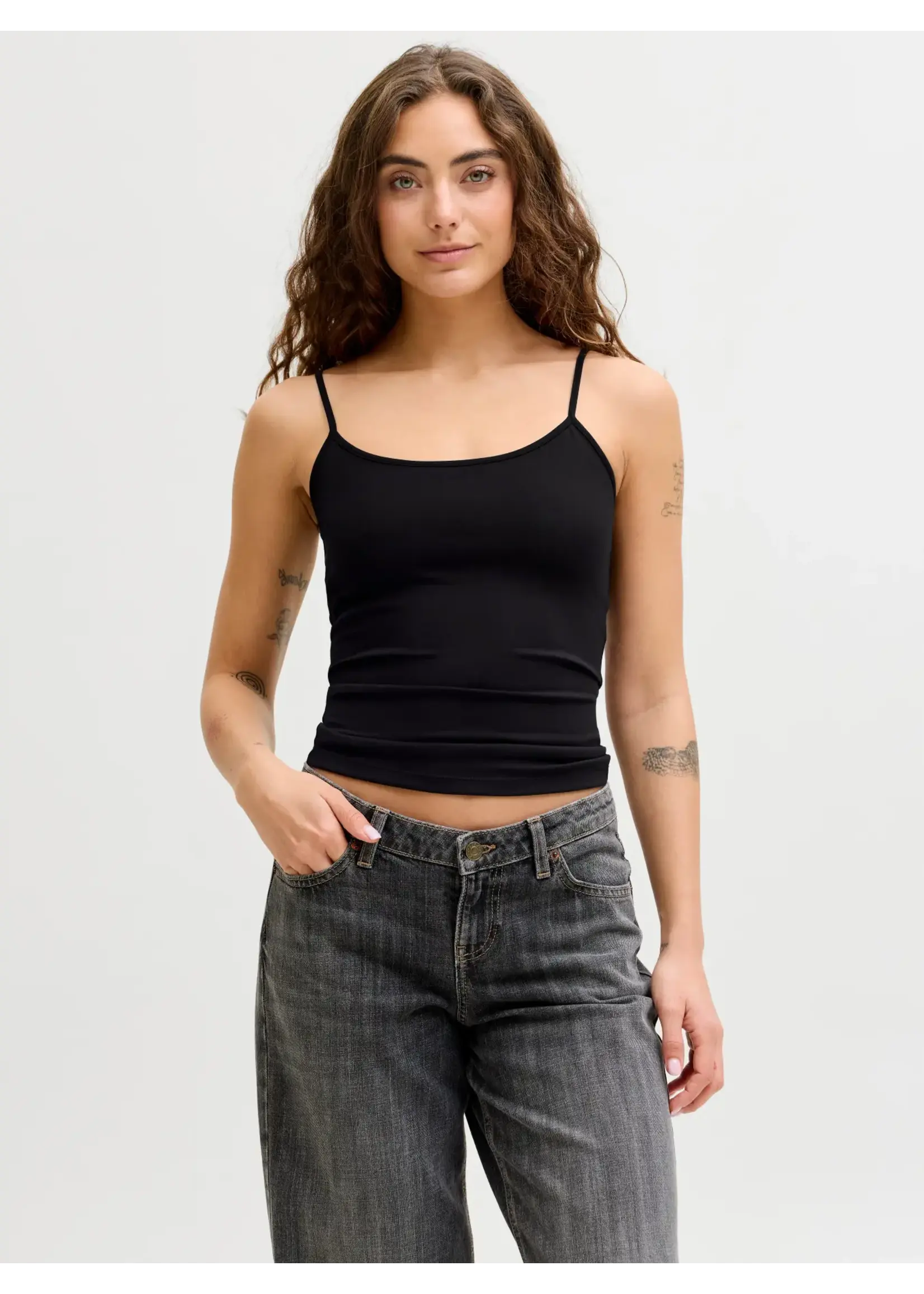 JJXX JXSANIA STR SINGLET TOP JRS BLACK