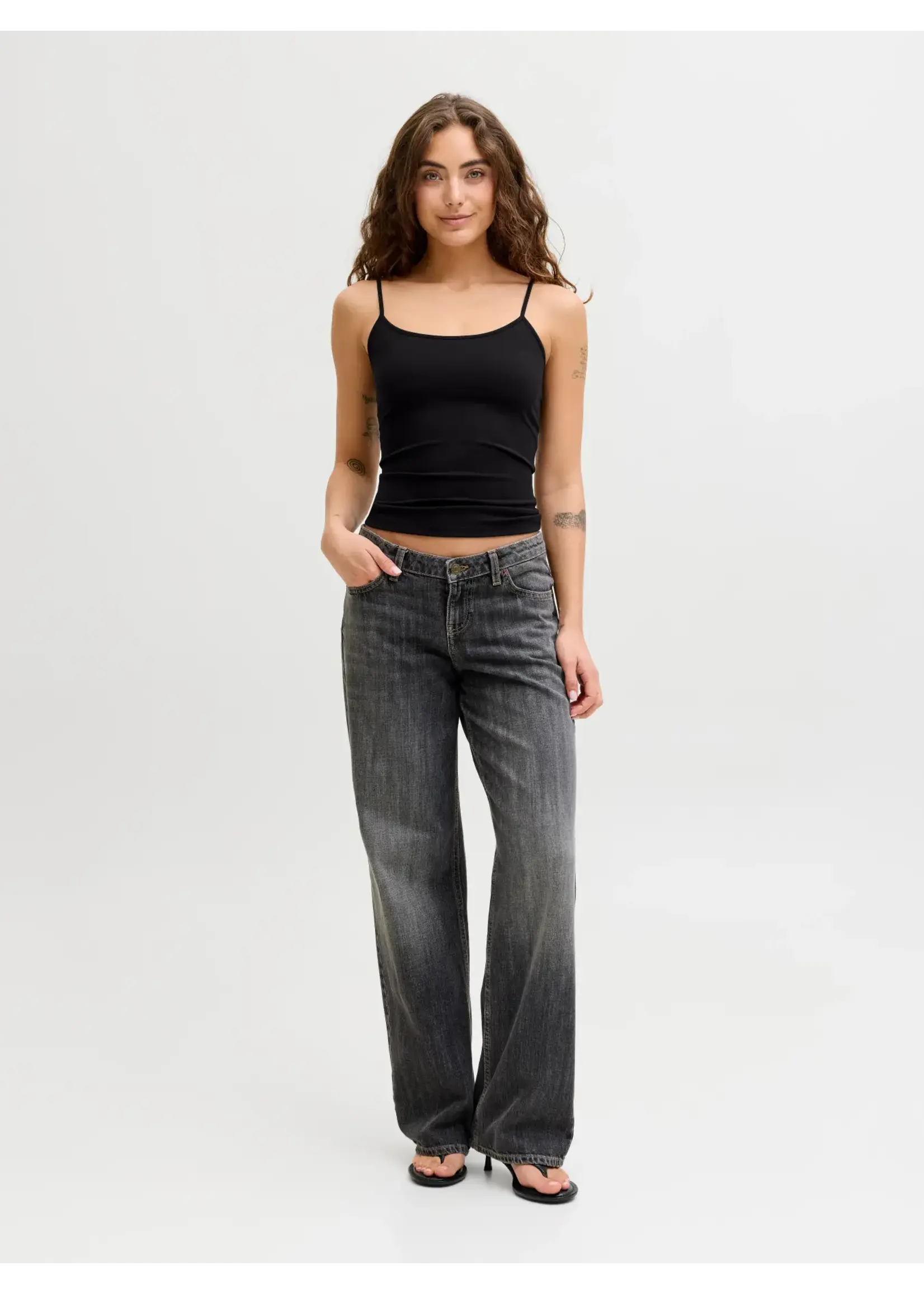 JJXX JXSANIA STR SINGLET TOP JRS BLACK