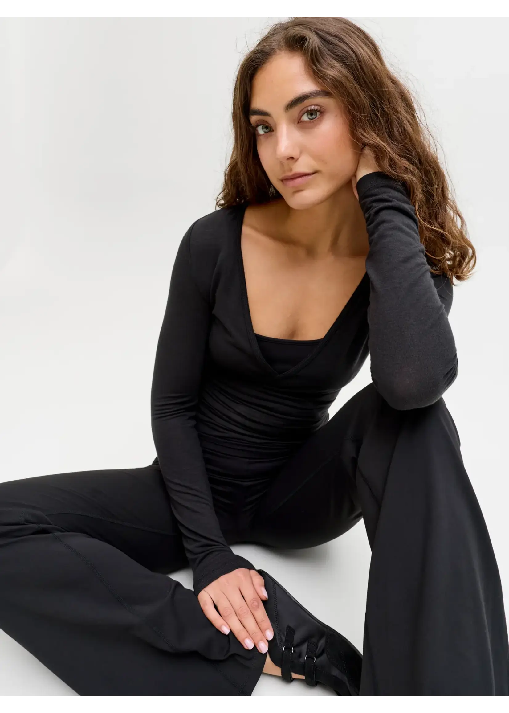 JJXX JXSANIA STR HW YOGA PANTS JRS BLACK