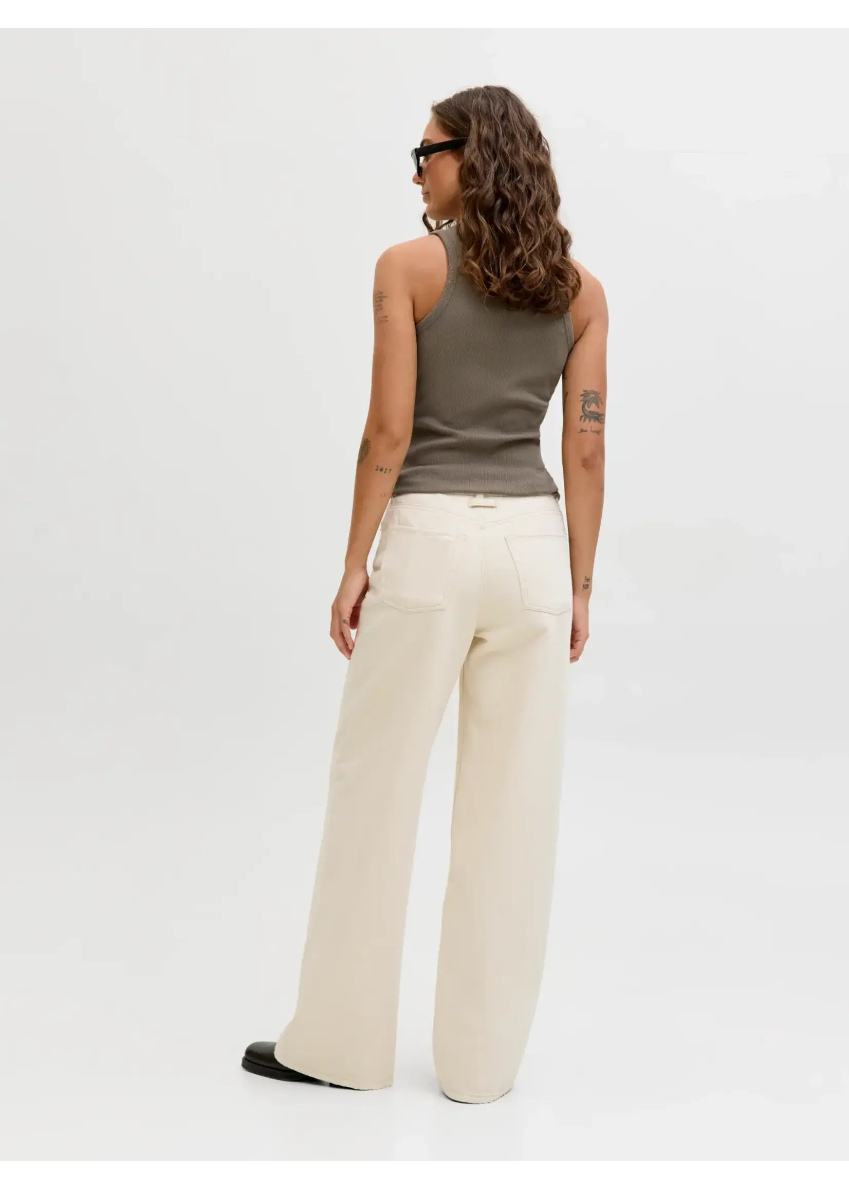 JJXX JXFRIDA SL U-NECK TOP JRS NOOS OATMEEL