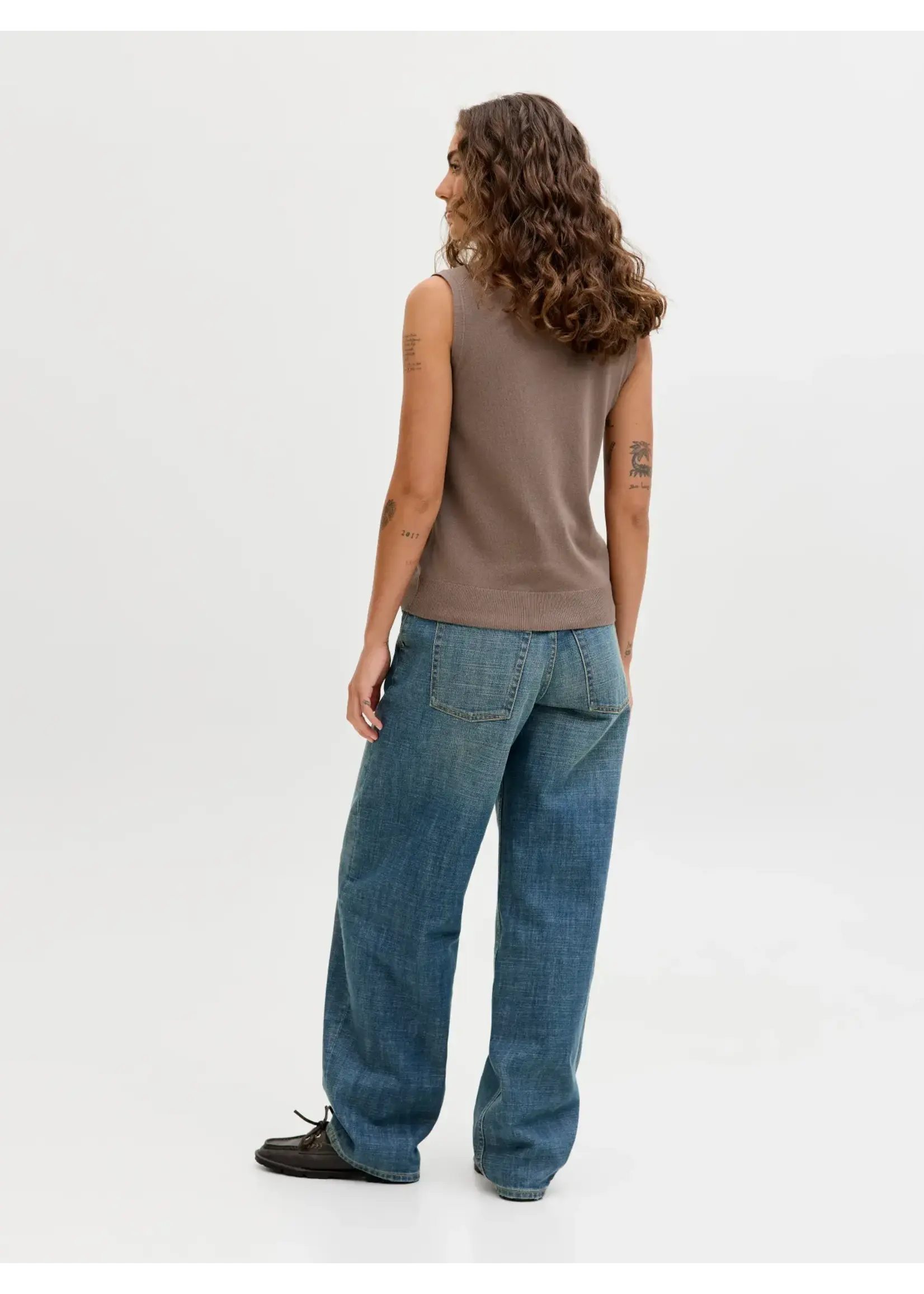 JJXX JXOPHELIA COMFY CARDIGAN VEST KNIT BROWN