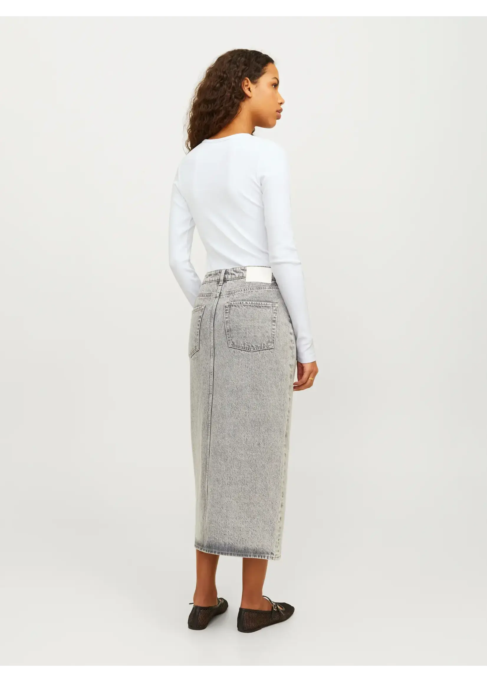 JJXX JXFREYA STR LS RIB TEE JRS NOOS BRIGHT WHITE