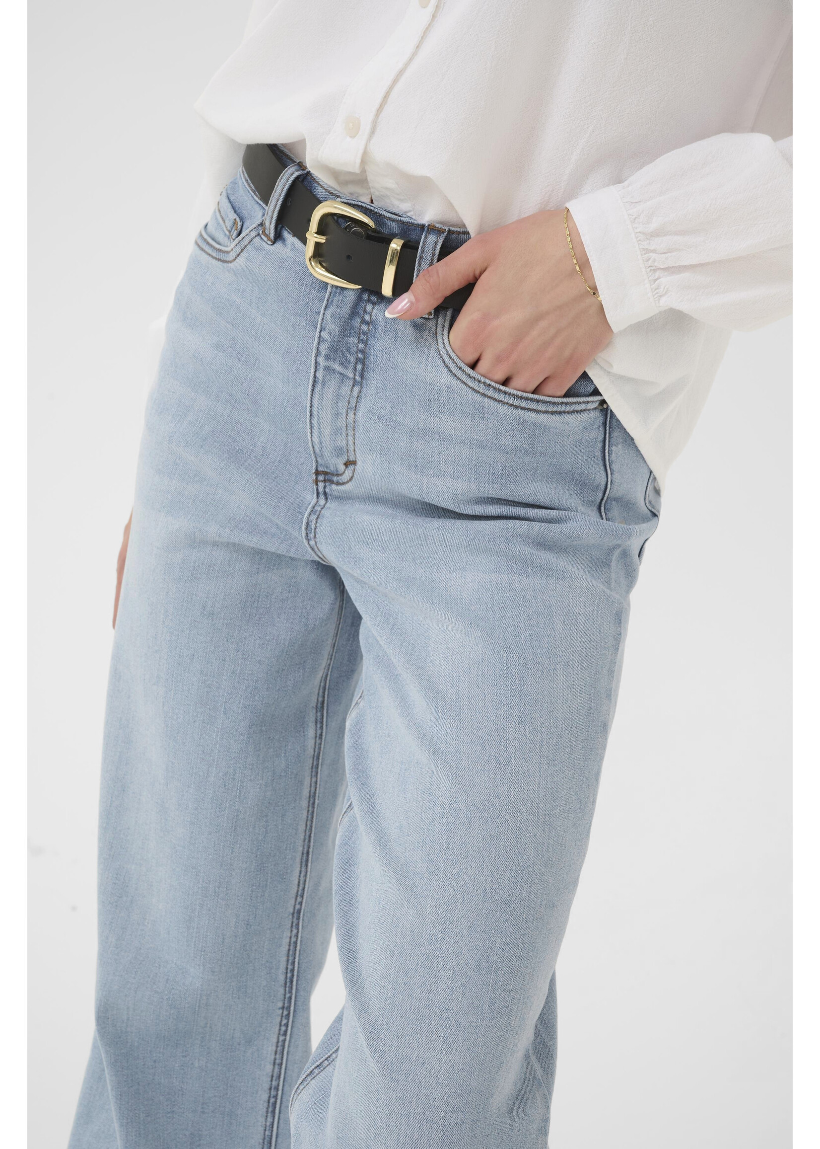 KAFFE KAbrook HW Reg fit jeans washed denim