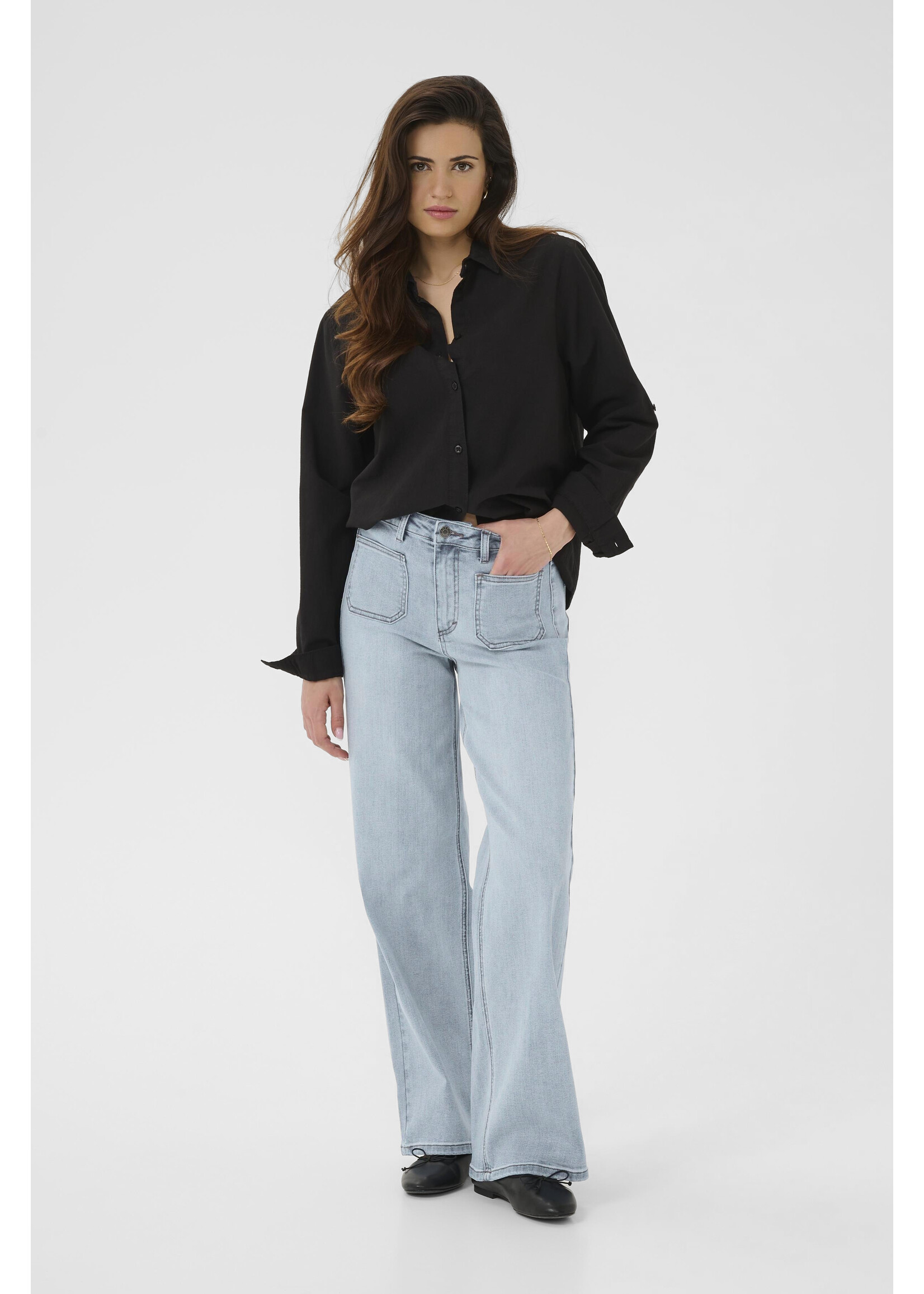 KAFFE KAmeadow HW Reg Fit Jeans washed denim