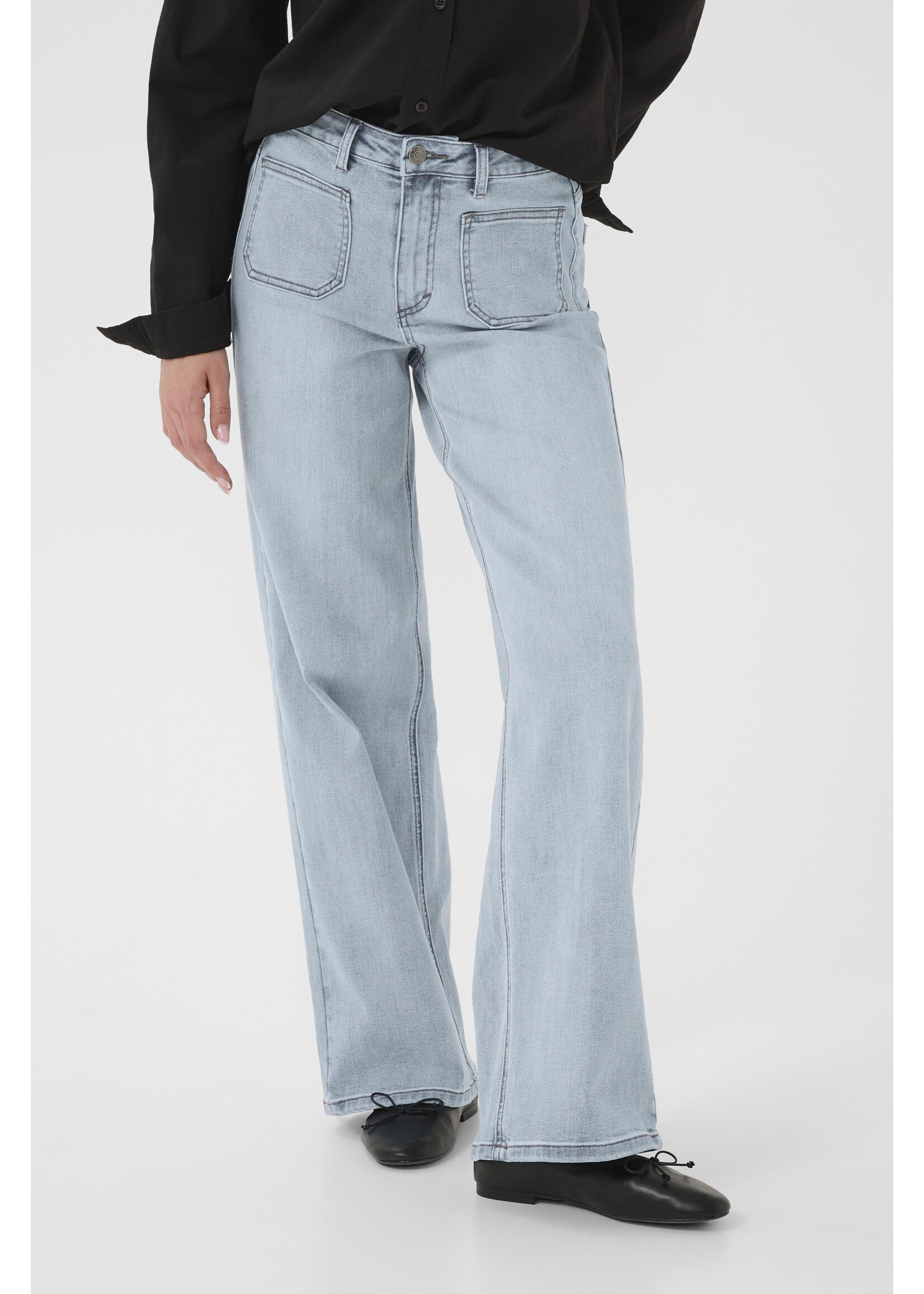 KAFFE KAmeadow HW Reg Fit Jeans washed denim